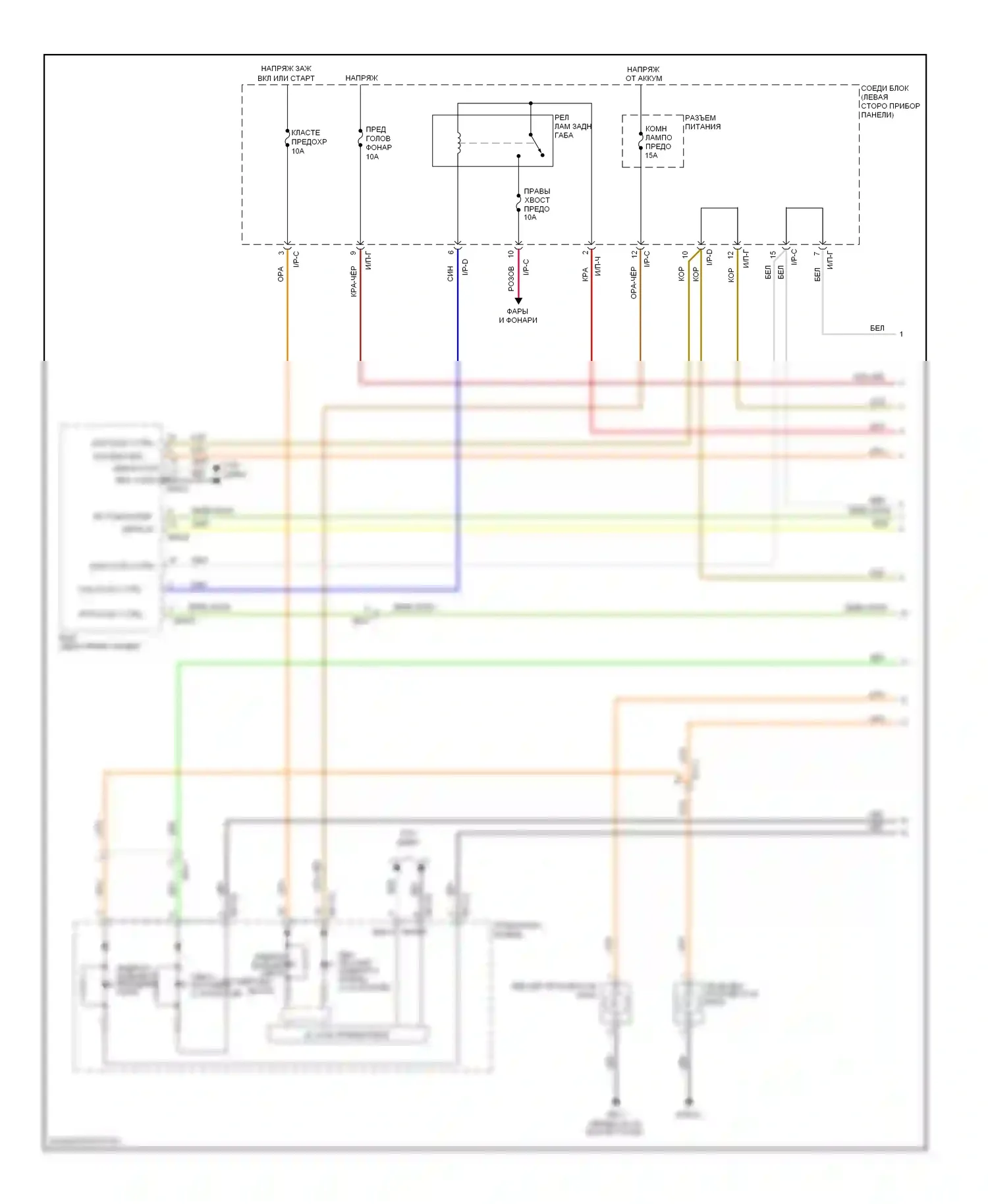Forte Kia I (2008-2013): Электросхема фар, без дрели (1 из 2) 