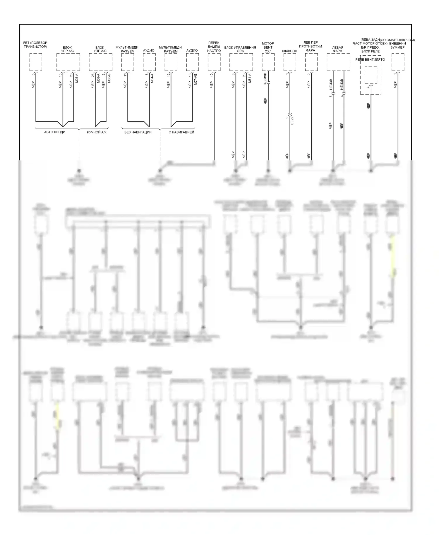 Forte Kia I (2008-2013): Электросхема точек подключения масс (2 из 3) 