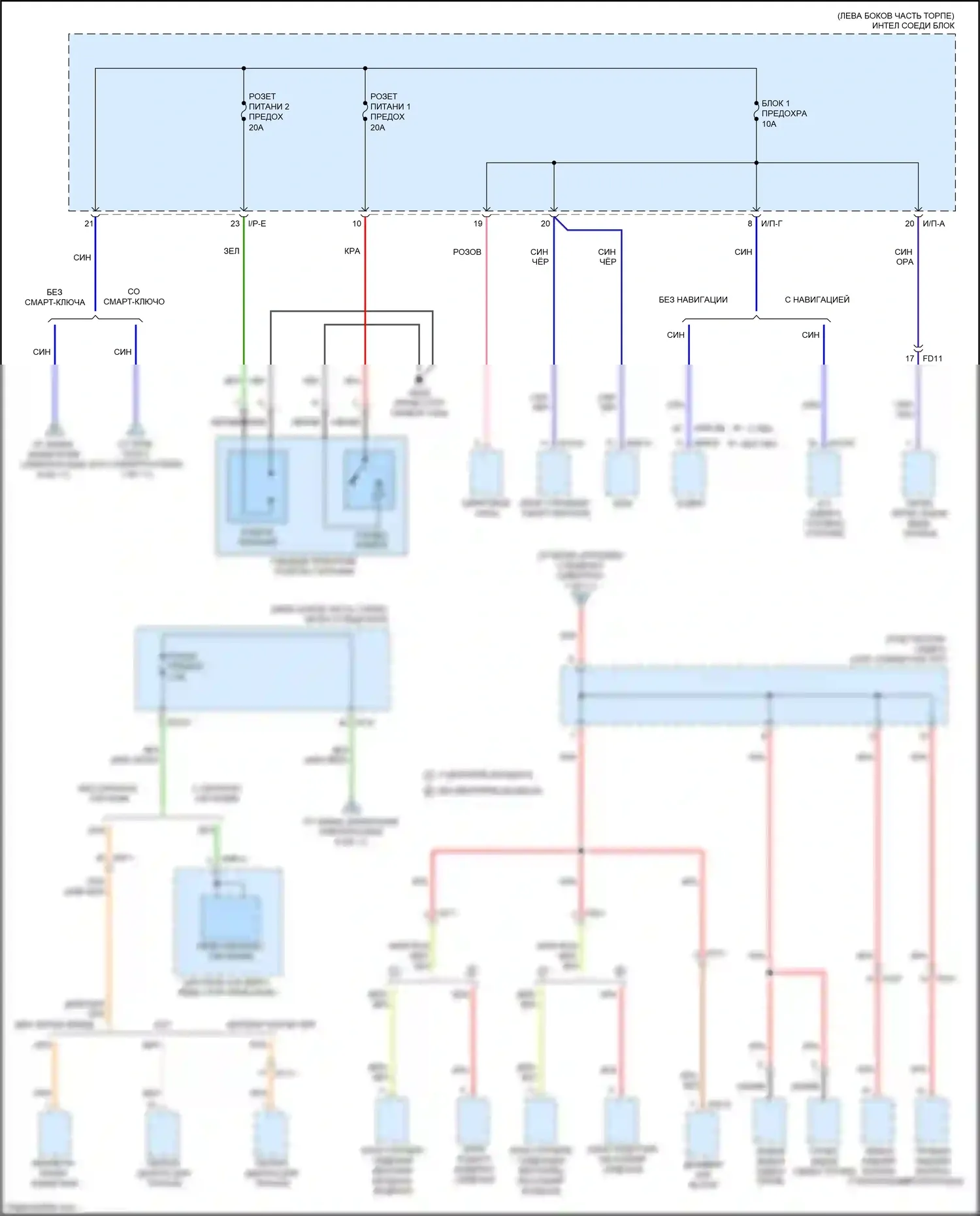 Forte Kia II рестайлинг (2016-2018): Электросхема блока предохранителей реле (9 из 11) 