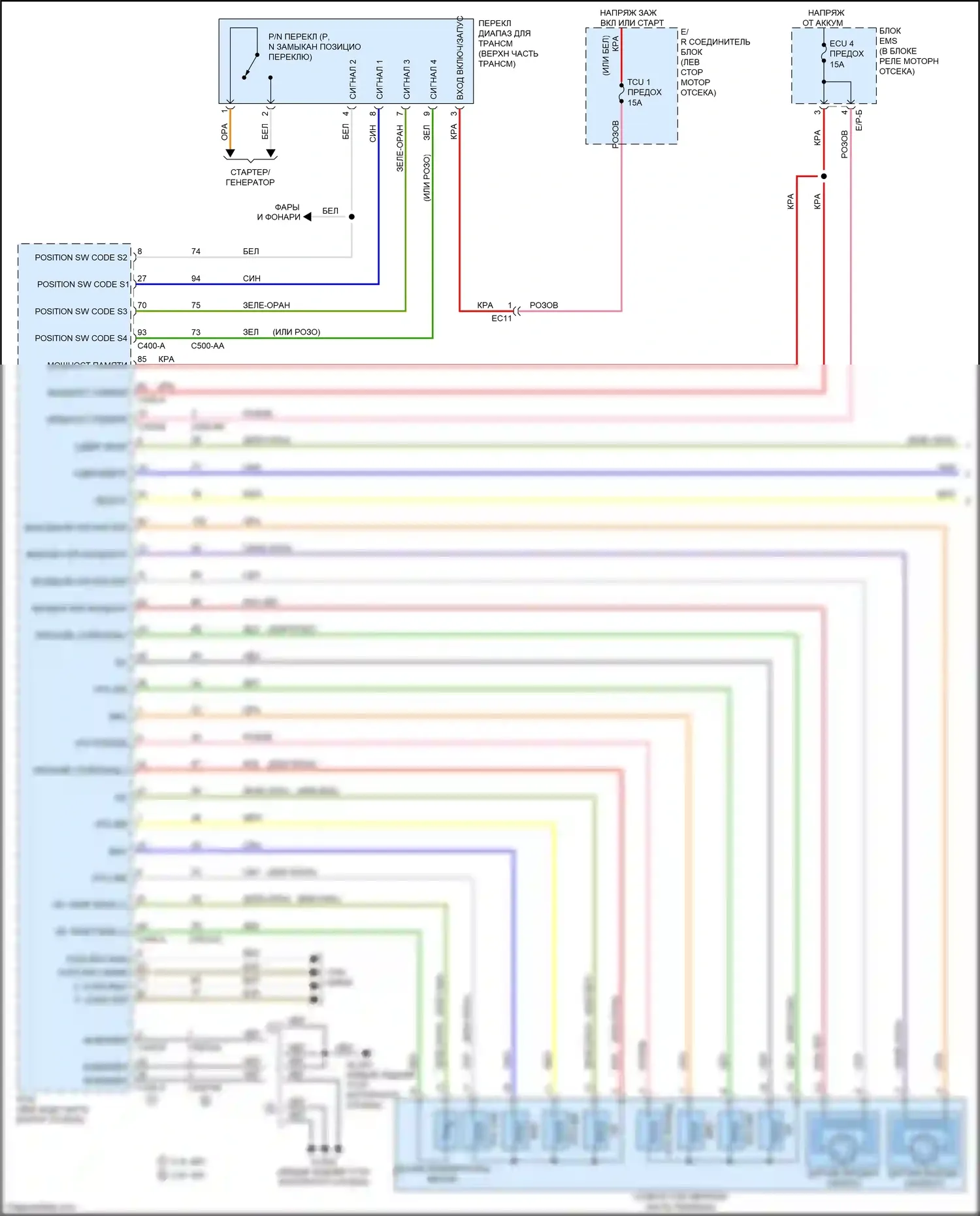 Forte Kia II рестайлинг (2016-2018): 2.0l mpi, электросхема коробки передач (1 из 2) 