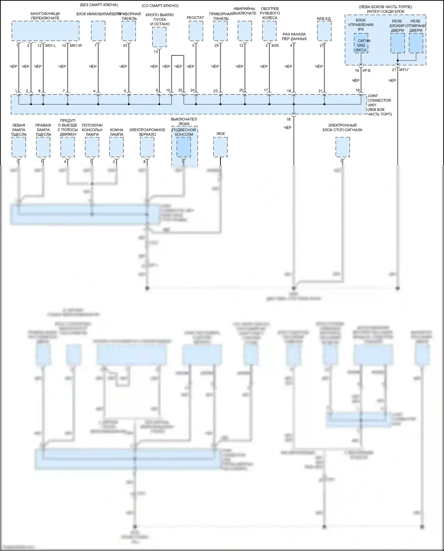 Forte Kia II рестайлинг (2016-2018): Электросхема разводки массы (1 из 6) 