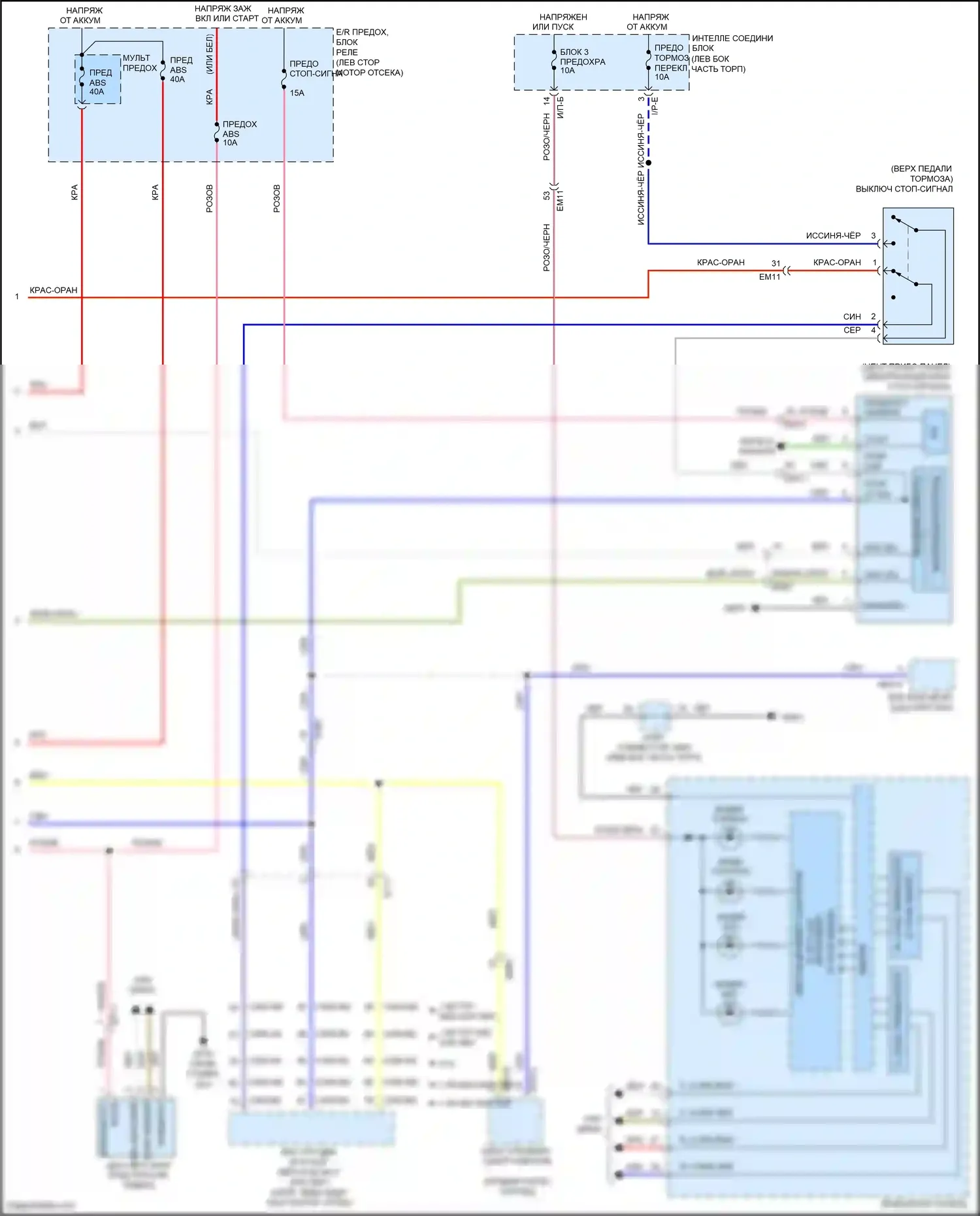 Forte Kia II (2013-2016): Антиблокировочная система abs электросхема (2 из 2) 