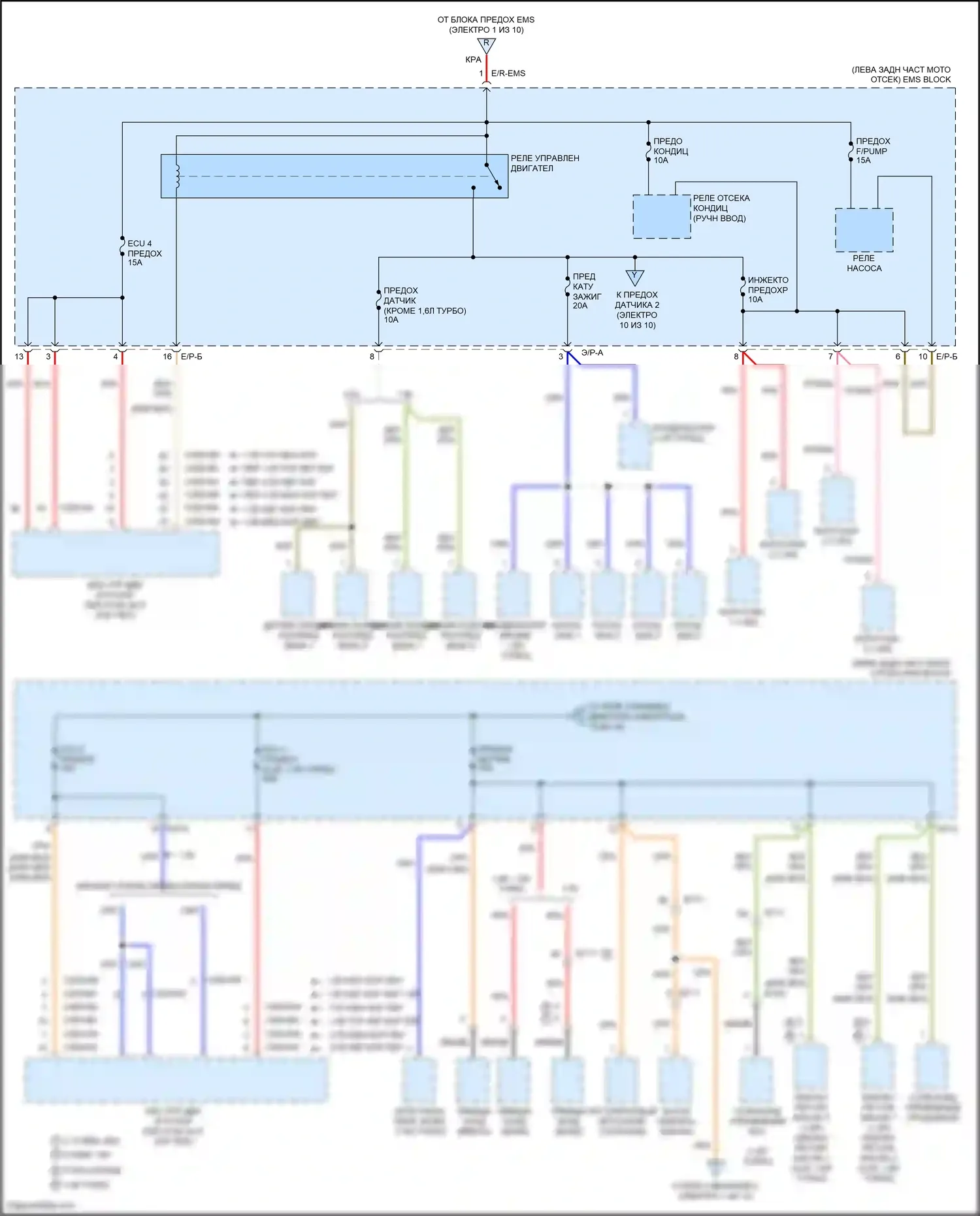 Forte Kia II (2013-2016): Электросхема блока предохранителей реле (10 из 10) 