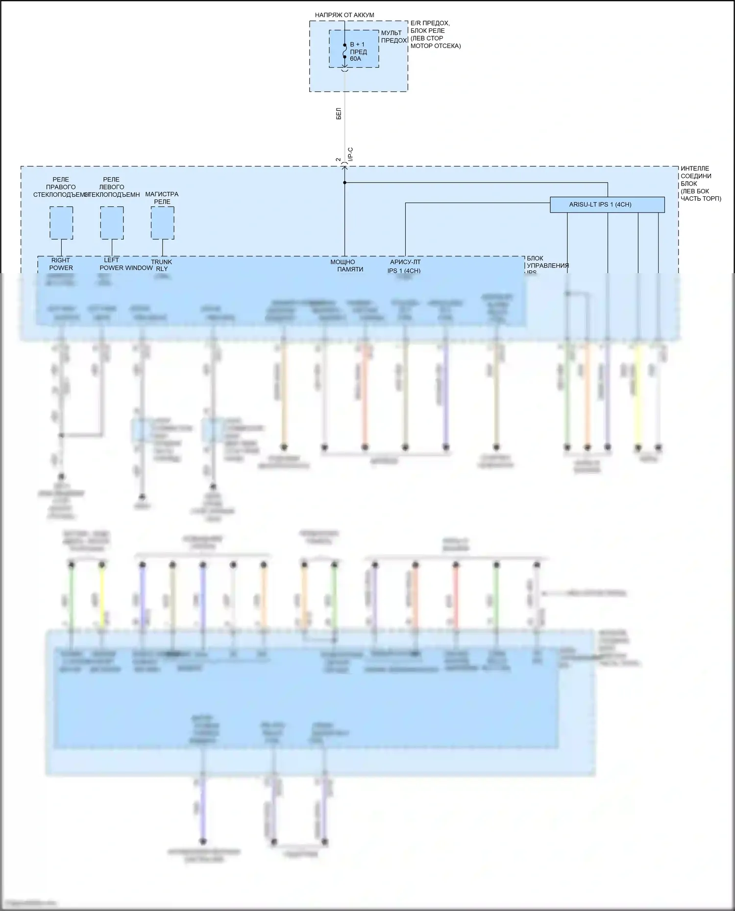 Forte Kia II (2013-2016): Электросхема блока управления ips (1 из 2) 
