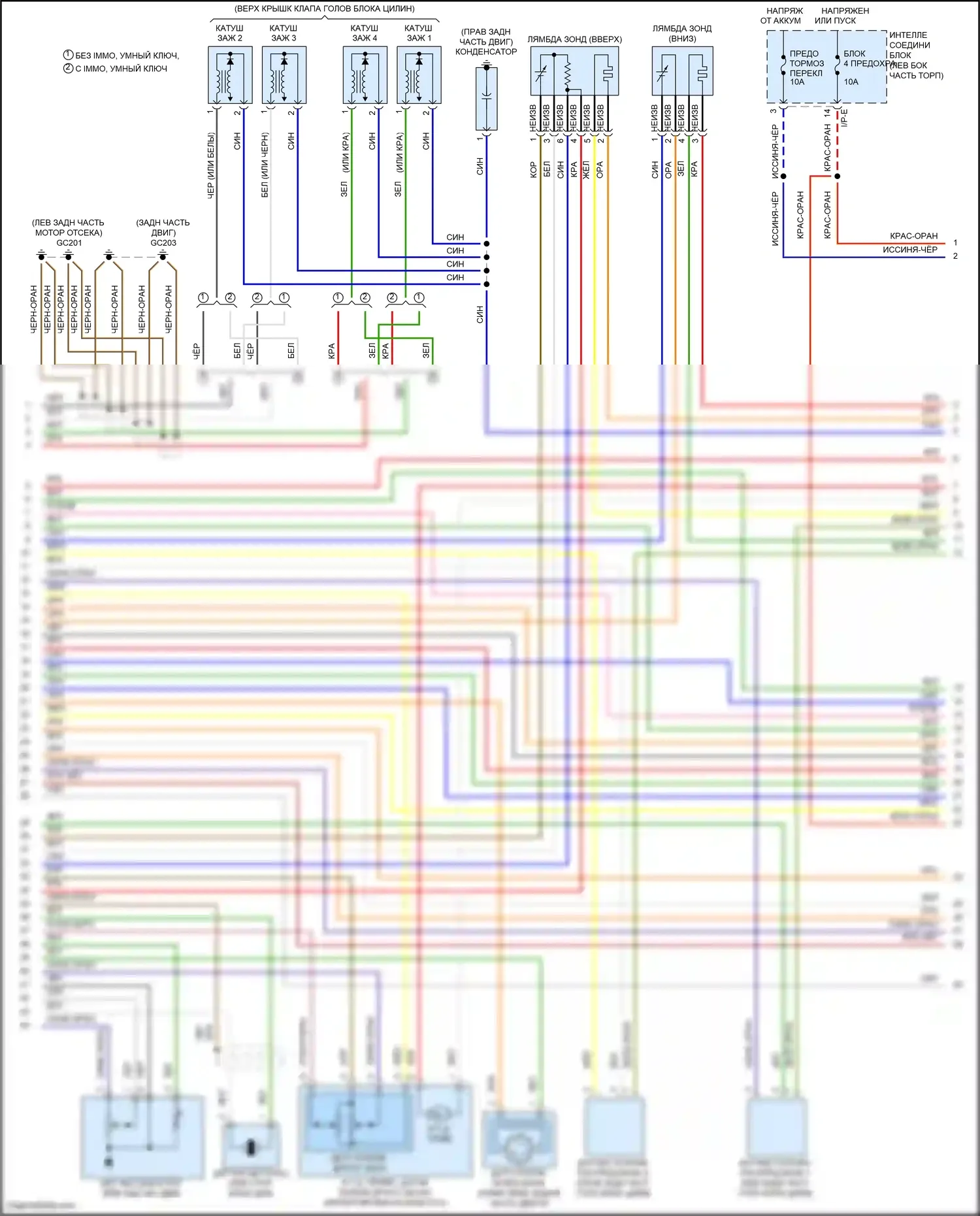 Forte Kia II (2013-2016): Электросхема двигателя 1.8l, электросхема управления mfi, автоматическая коробка передач (2 из 5) 