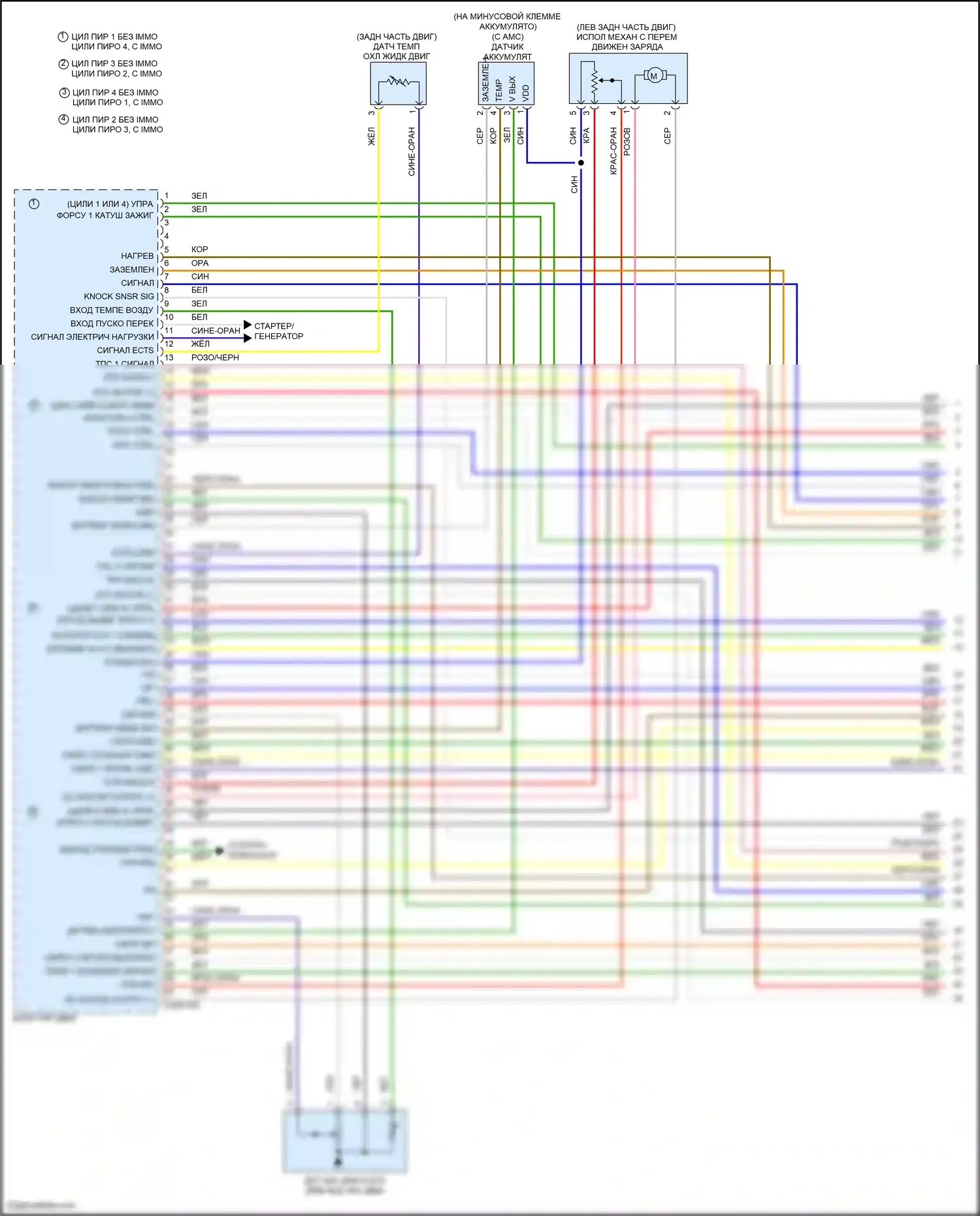 Forte Kia II (2013-2016): Электросхема двигателя 1.8l, электросхема управления mfi, ручной коробки передач (1 из 5) 