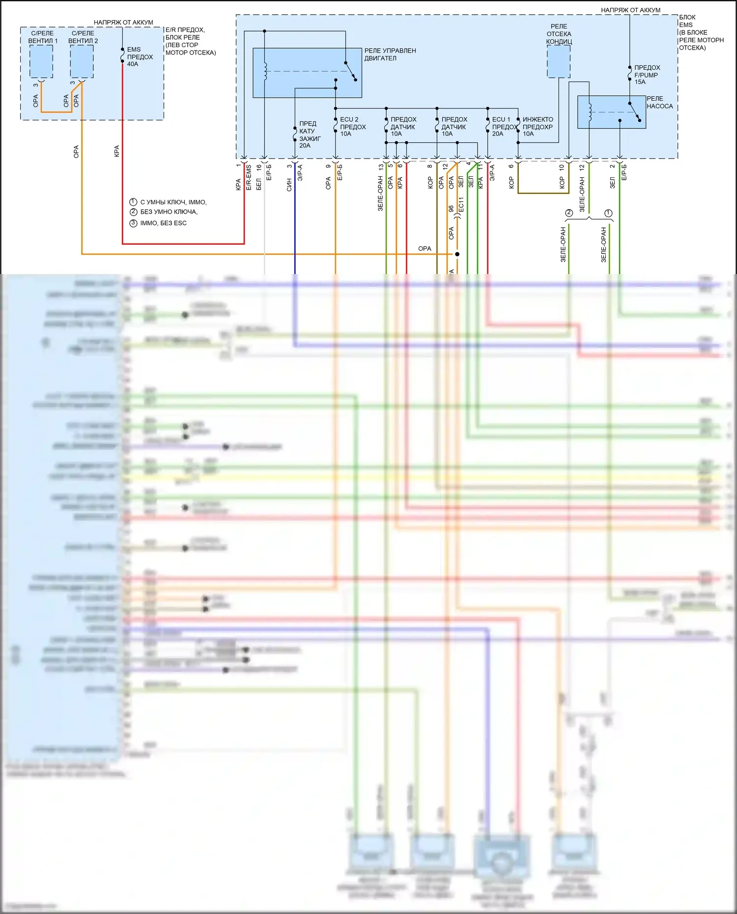 Forte Kia II (2013-2016): Электросхема двигателя 2.0l, электросхема управления mfi (1 из 7) 