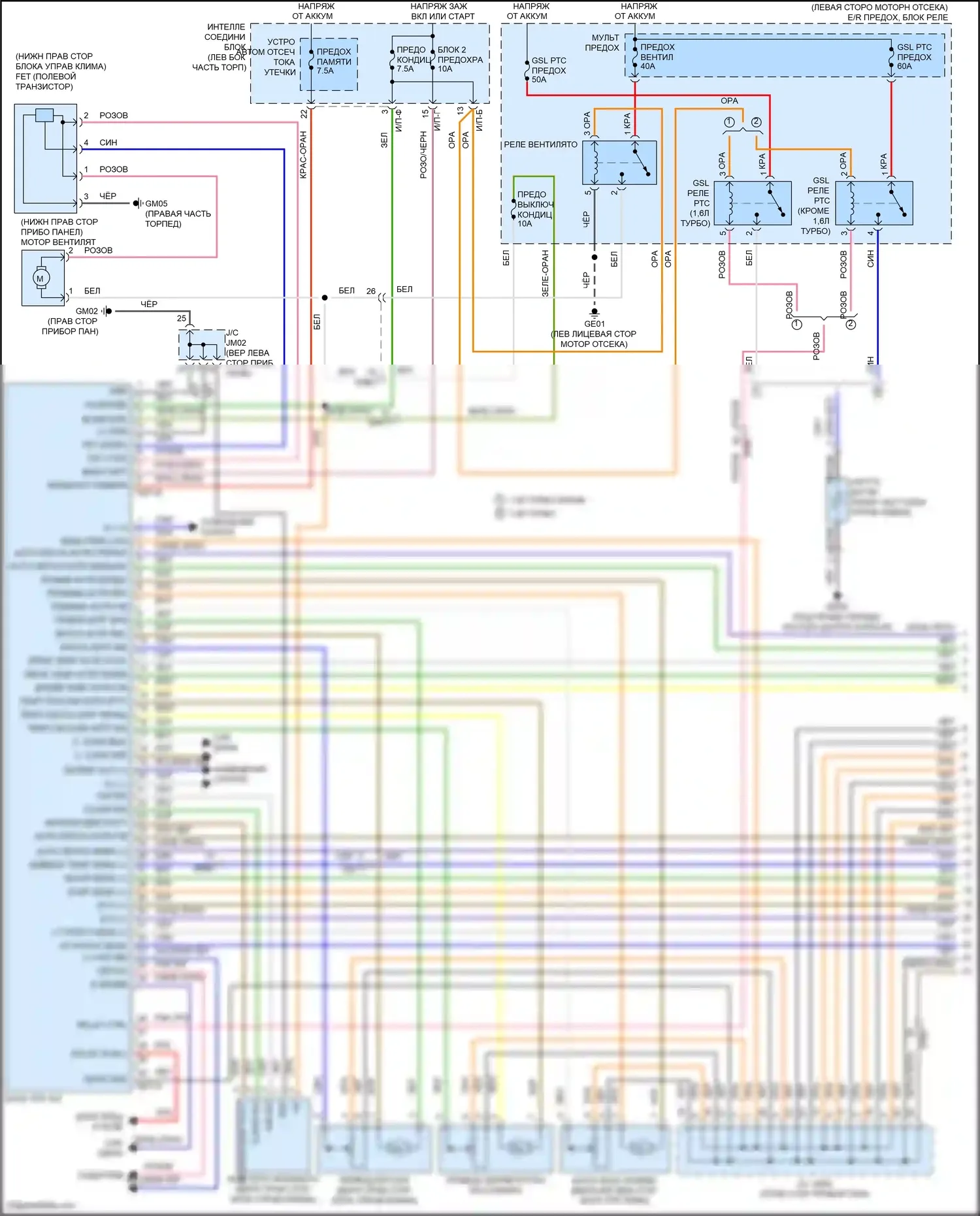 Forte Kia II (2013-2016): Электросхема климат контроля (1 из 3) 