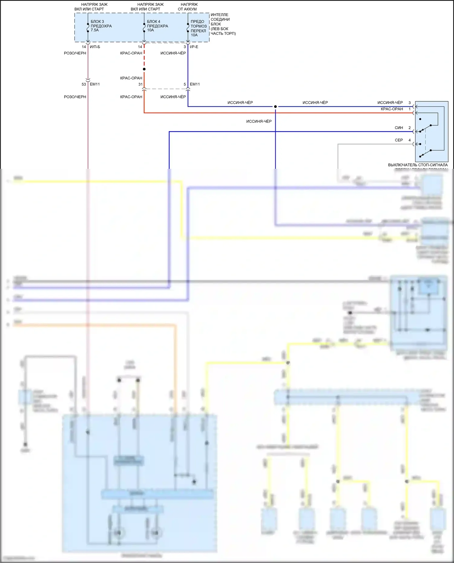 Forte Kia II (2013-2016): Электросхема круиз-контроля, механическая коробка передач (2 из 2) 