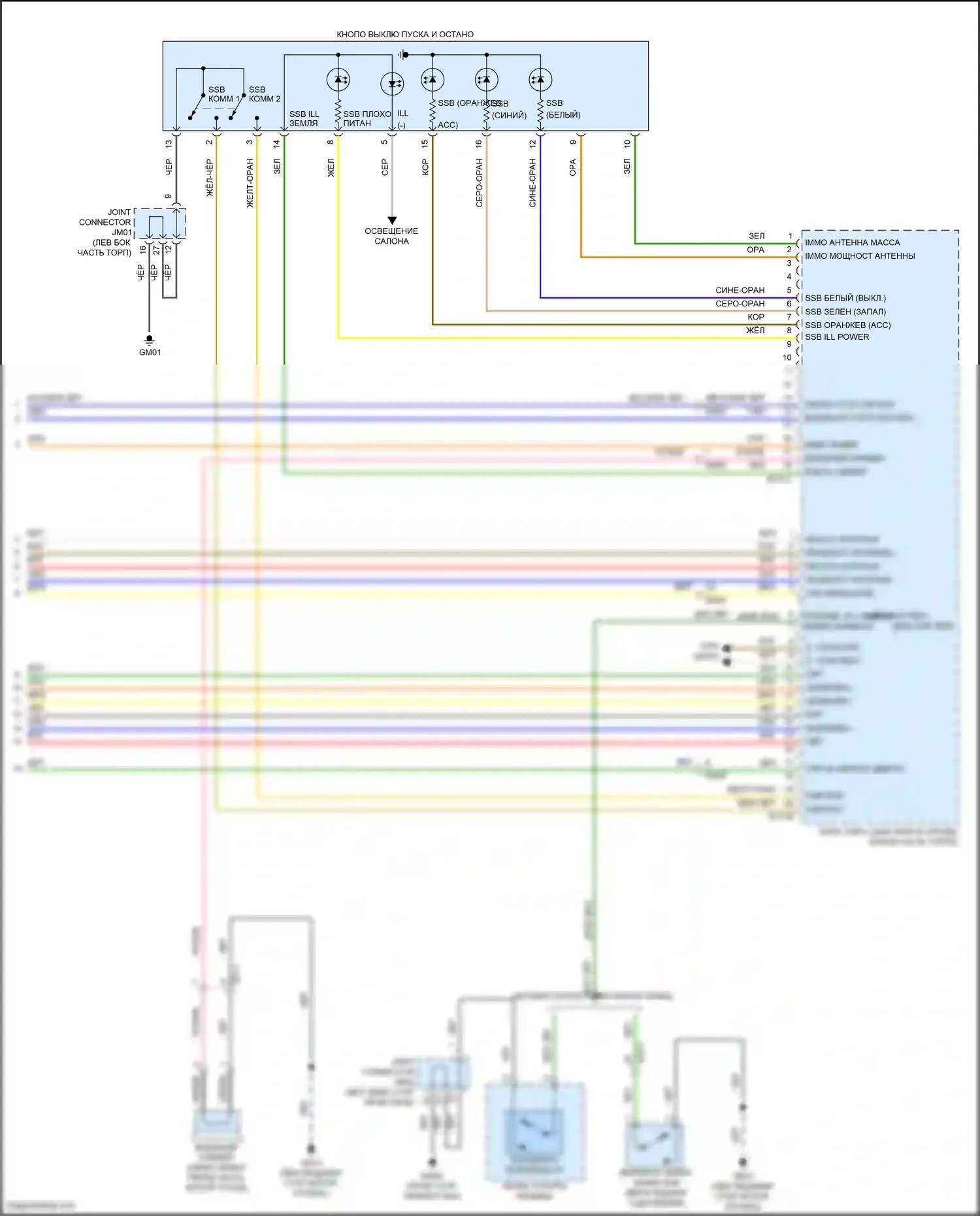 Forte Kia II (2013-2016): Электросхема иммобилайзера, с интеллектуальной системой ключей (3 из 3) 