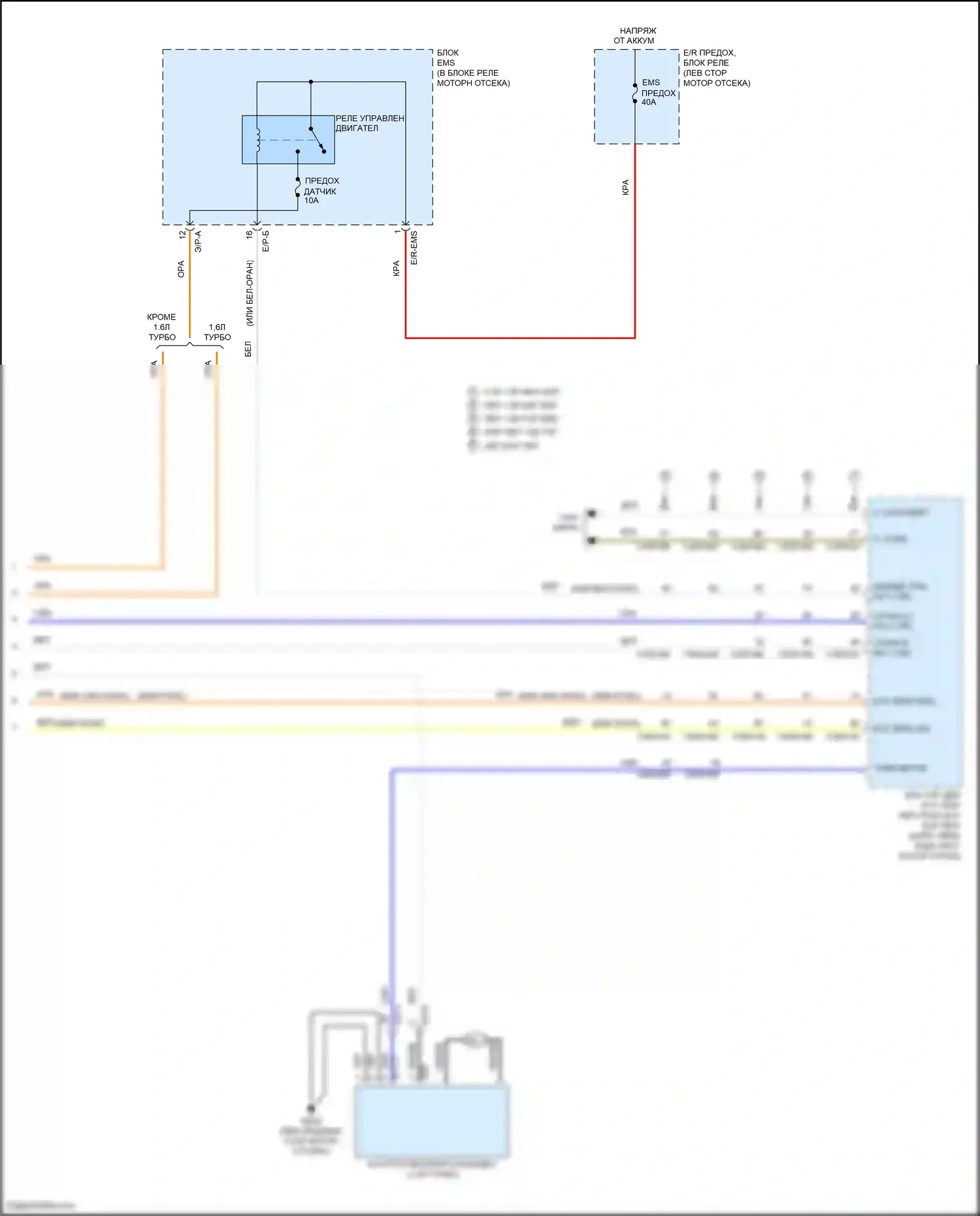 Forte Kia II (2013-2016): Электросхема вентилятора охлаждения (2 из 2) 