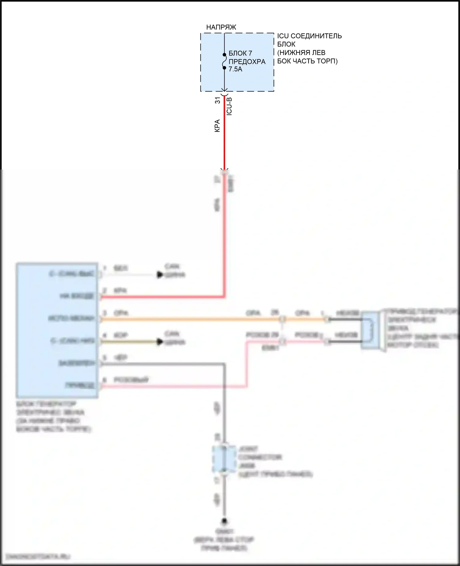Forte Kia III рестайлинг (2021-2024): Электросхема активных управление кузовом и подвеской 