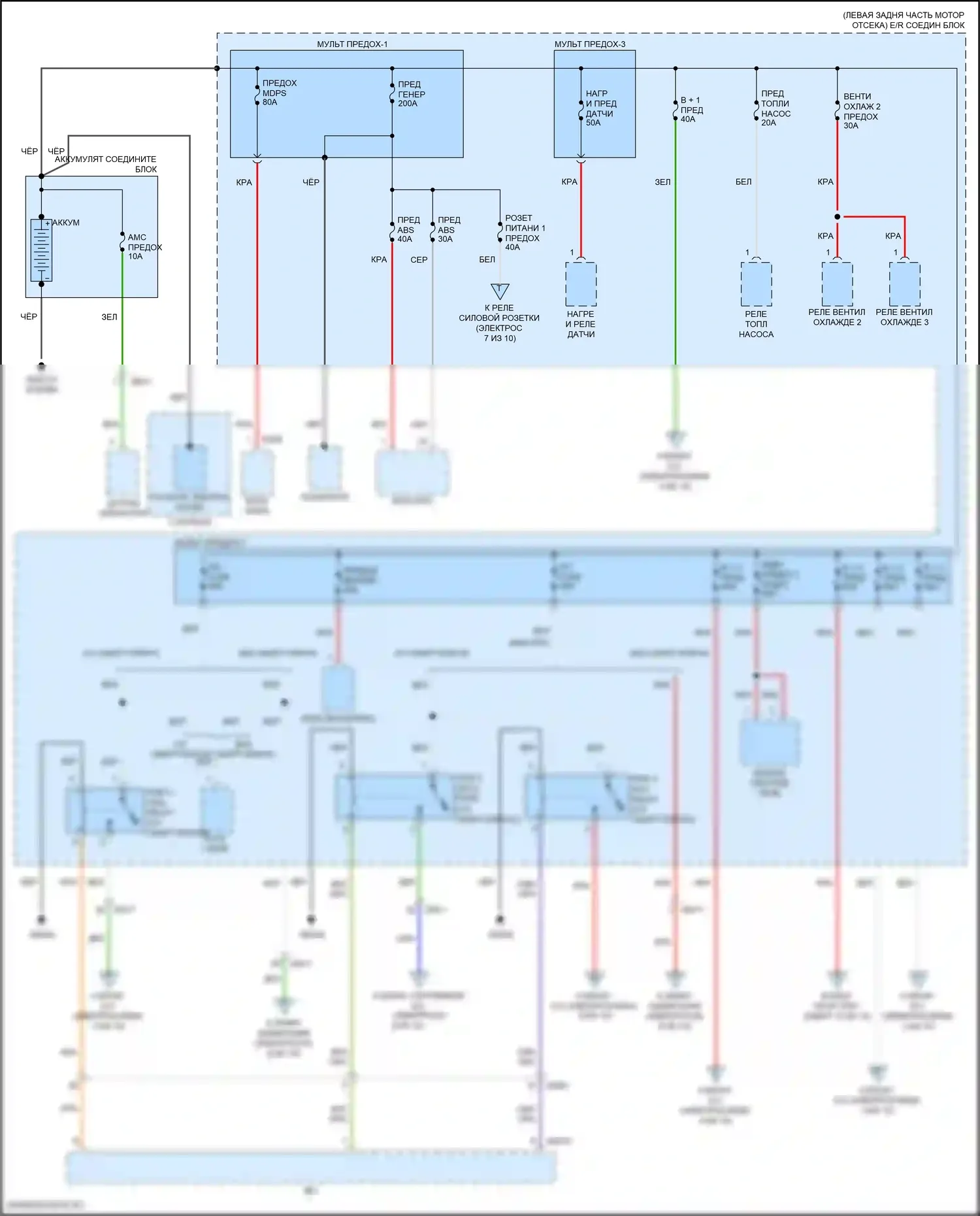 Forte Kia III рестайлинг (2021-2024): 2.0л, электросхема блока предохранителей реле (1 из 10) 