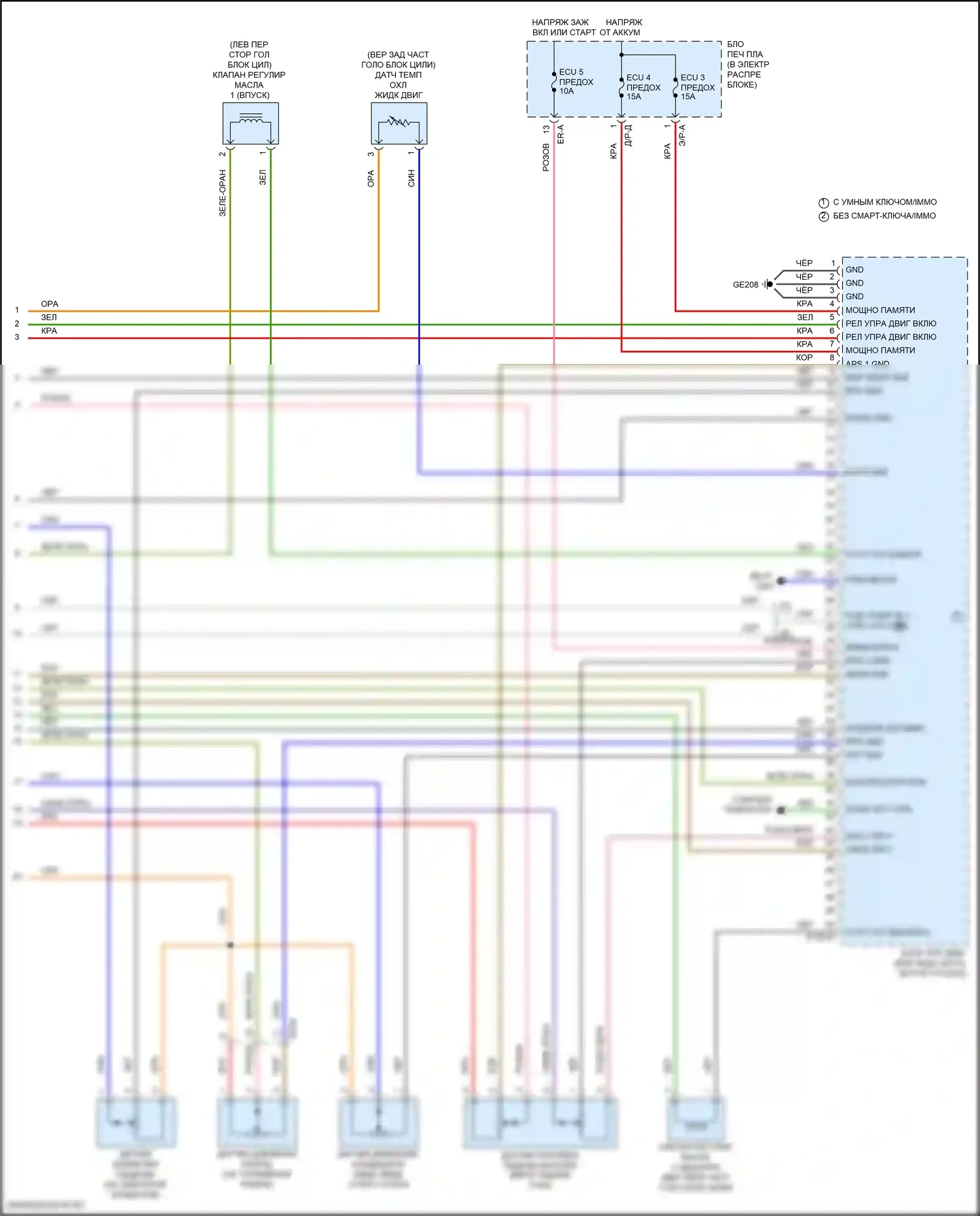 Forte Kia III рестайлинг (2021-2024): Электросхема двигателя 1,6л турбо (6 из 6) 