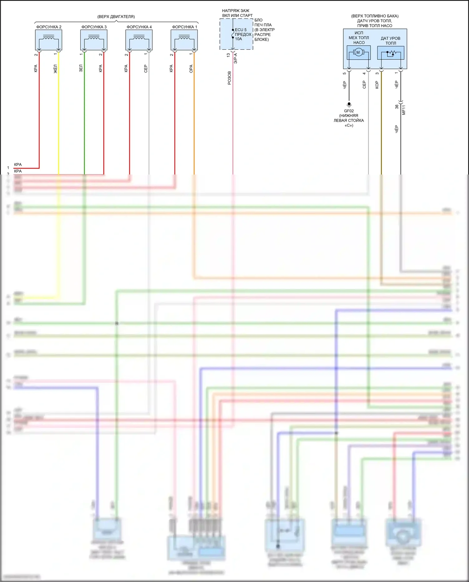 Forte Kia III рестайлинг (2021-2024): Электросхема двигателя 2.0l (2 из 7) 
