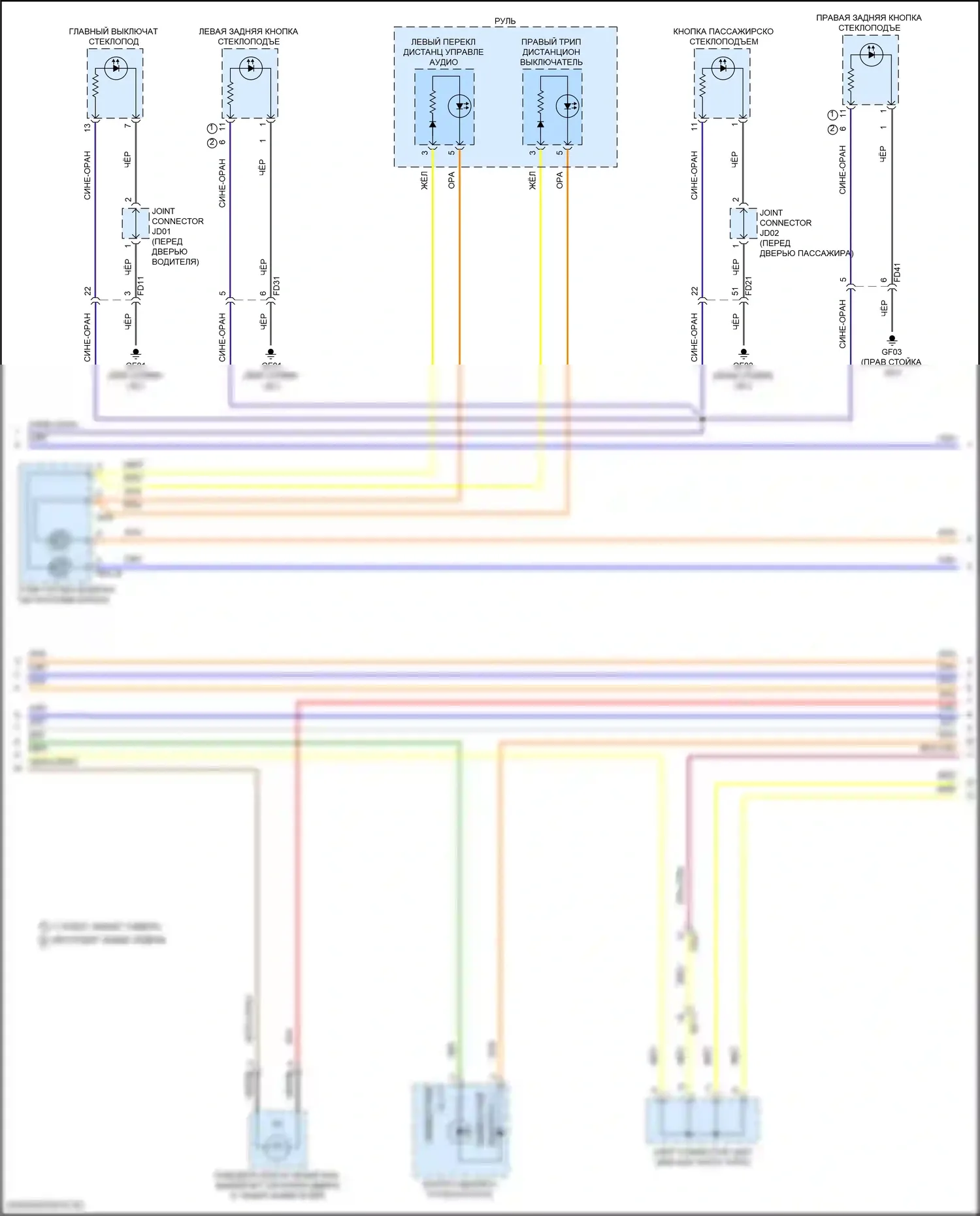 Forte Kia III рестайлинг (2021-2024): Электросхема подсветки приборной панели (2 из 4) 