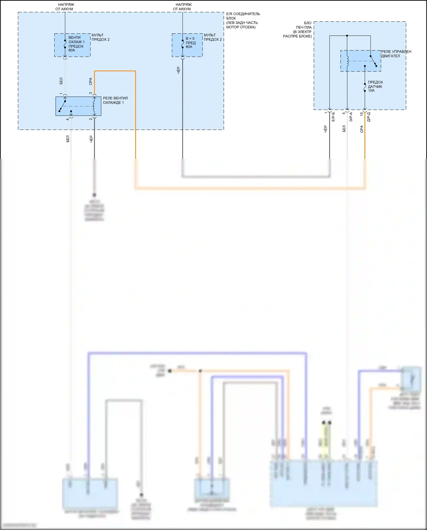 Forte Kia III рестайлинг (2021-2024): 1,6л турбо, электросхема вентилятора охлаждения 