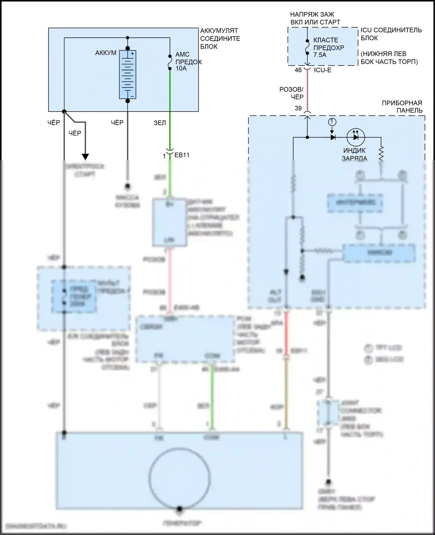 Forte Kia III (2018-2021): Электросхема генератора 
