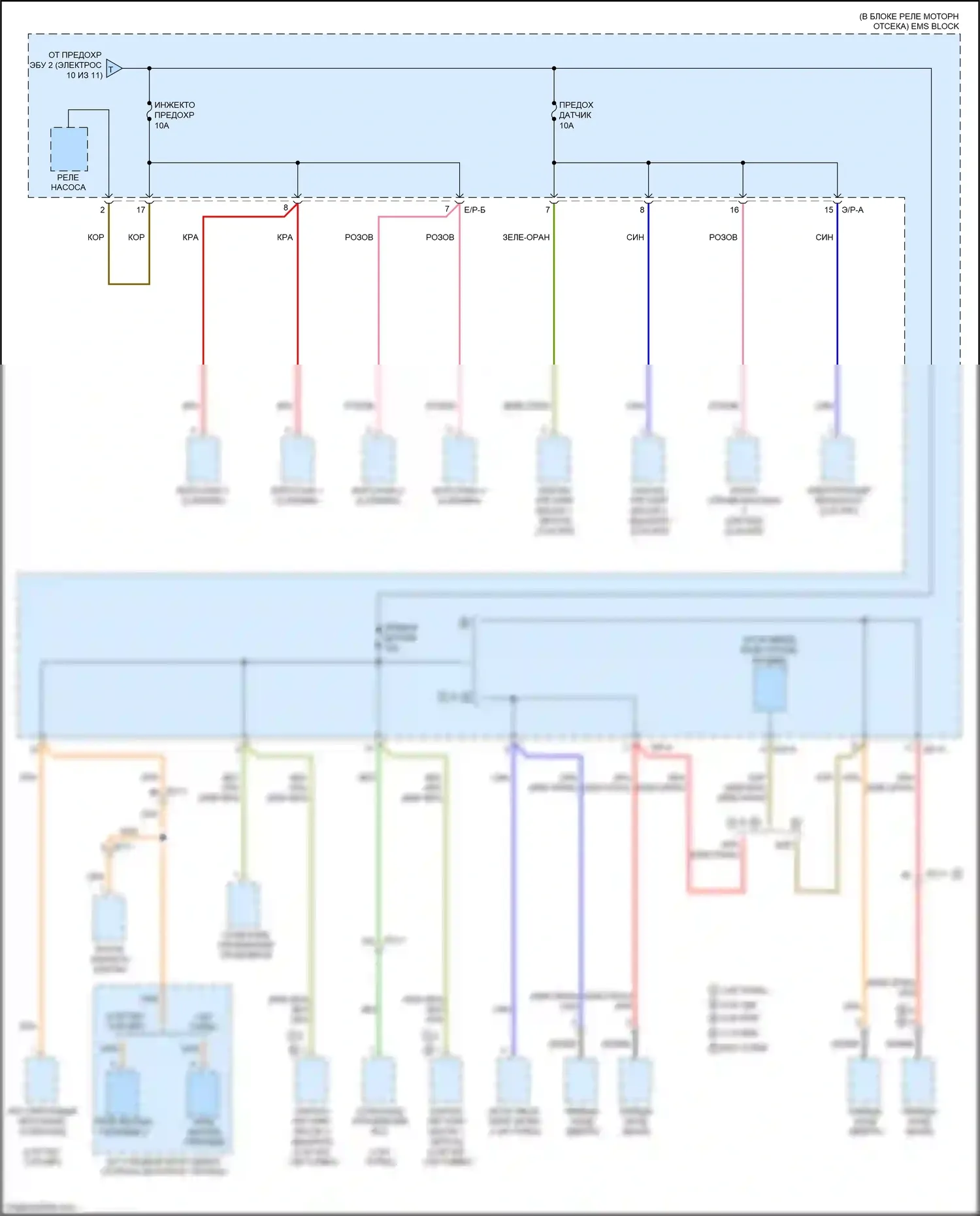 K3 Kia I рестайлинг (2015-2018): Электросхема блока предохранителей реле (11 из 11) 