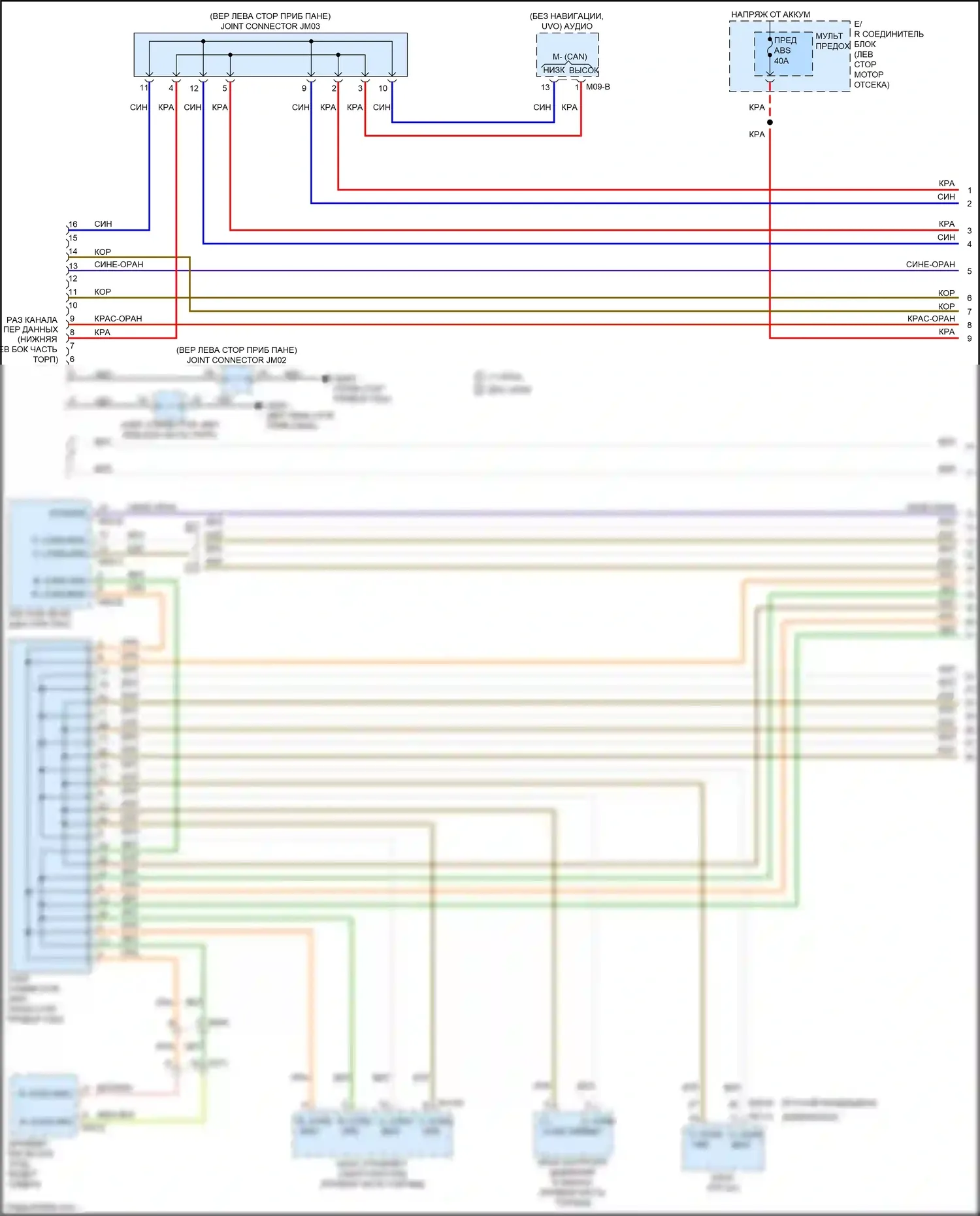 K3 Kia I рестайлинг (2015-2018): Can шина электросхема (1 из 5) 
