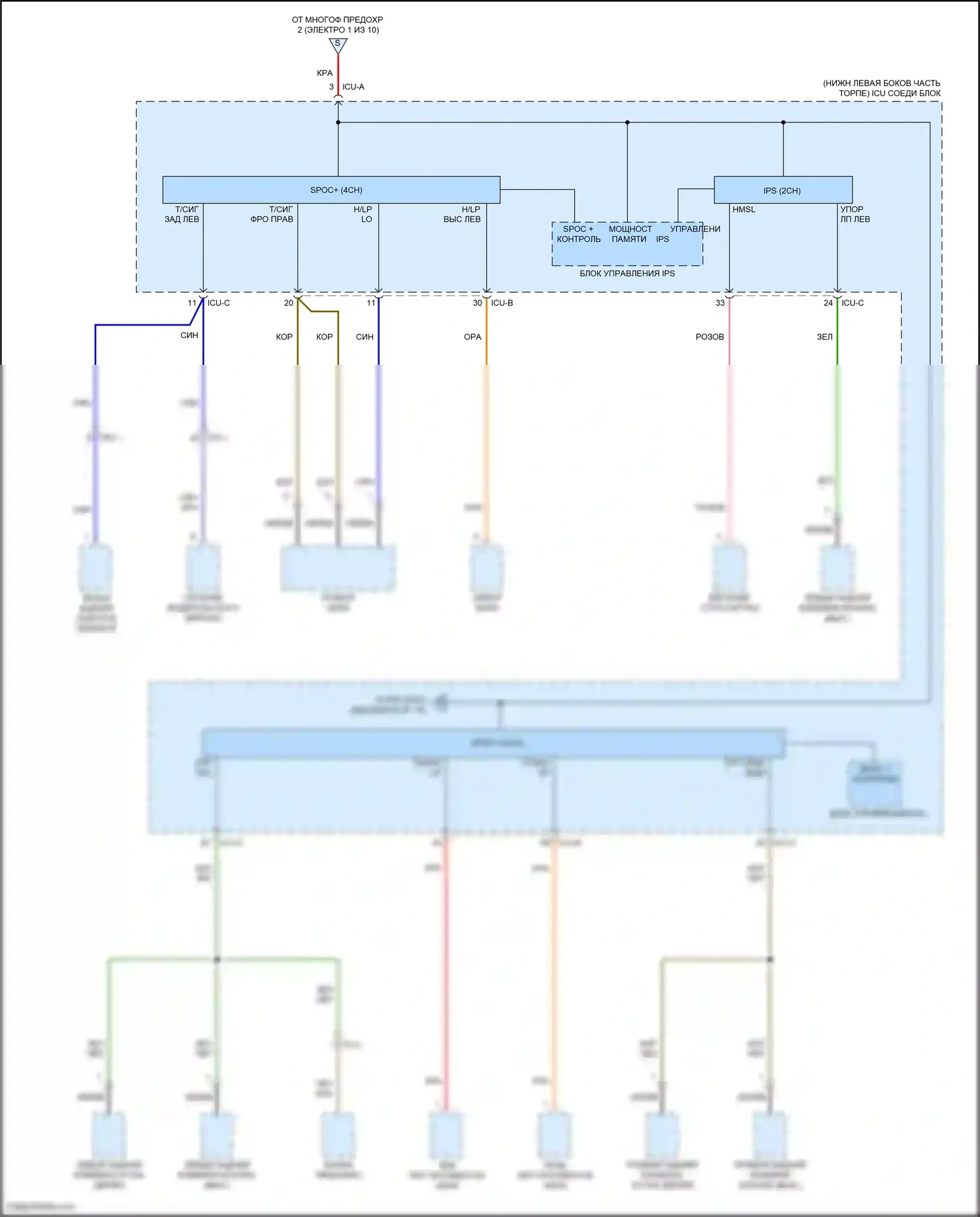 K3 Kia II рестайлинг (2021-2024): 2.0л, электросхема блока предохранителей реле (5 из 10) 