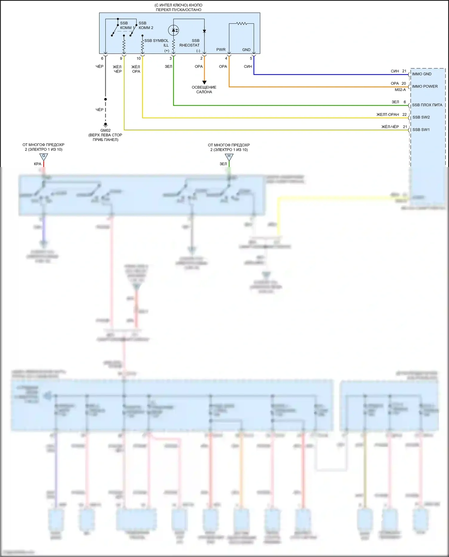 K3 Kia II рестайлинг (2021-2024): 2.0л, электросхема блока предохранителей реле (6 из 10) 