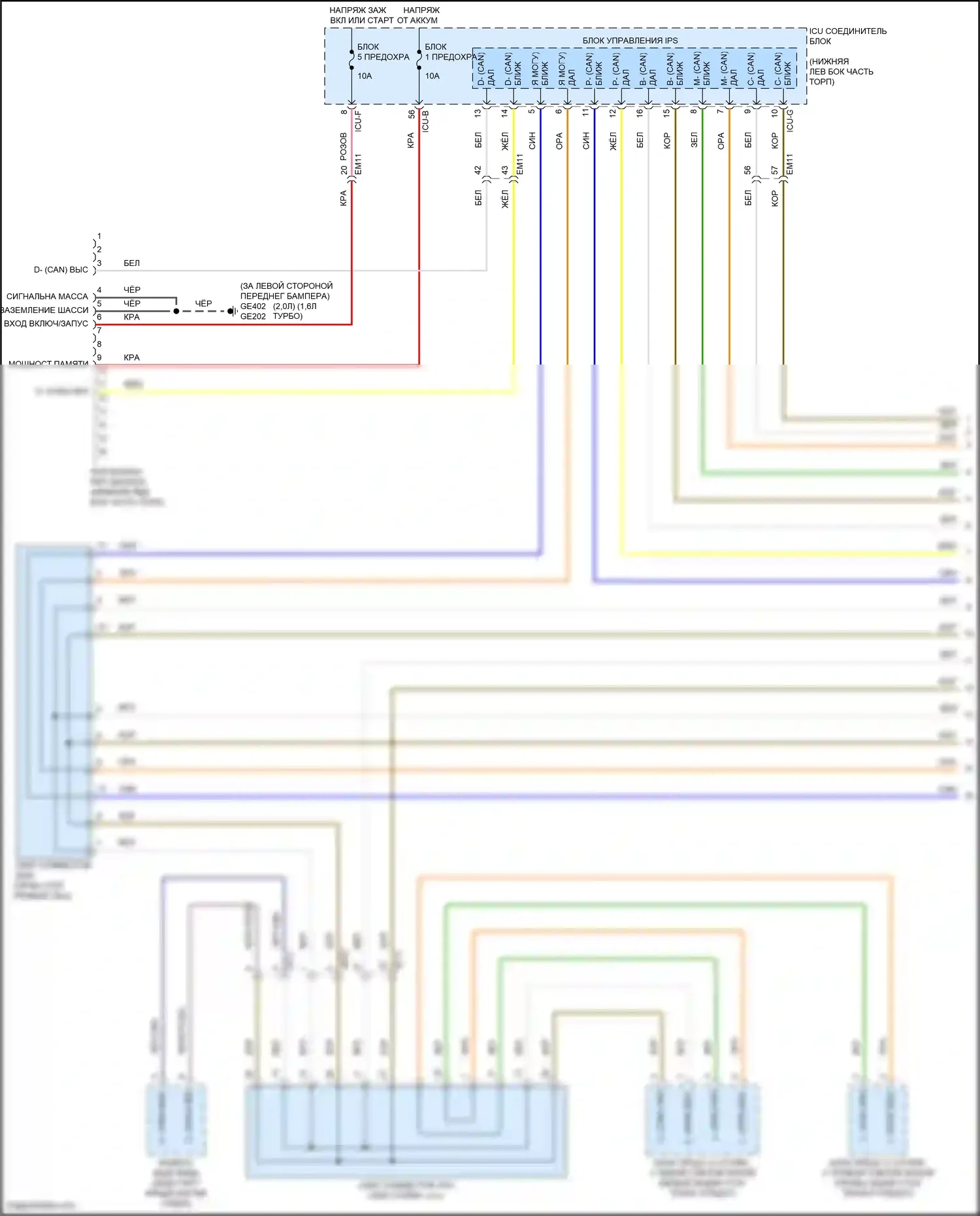 K3 Kia II рестайлинг (2021-2024): Can шина электросхема (1 из 3) 