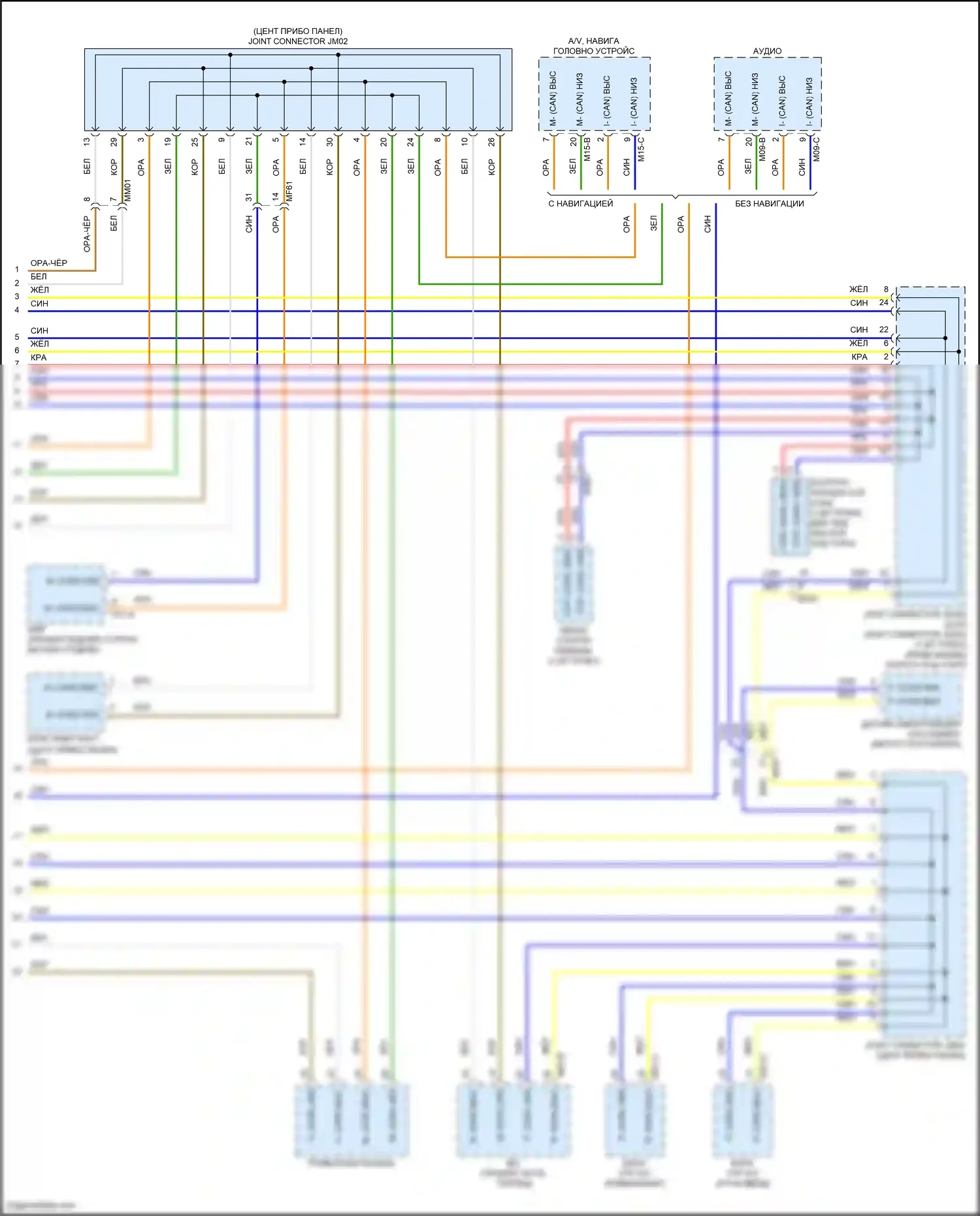 K3 Kia II рестайлинг (2021-2024): Can шина электросхема (3 из 3) 