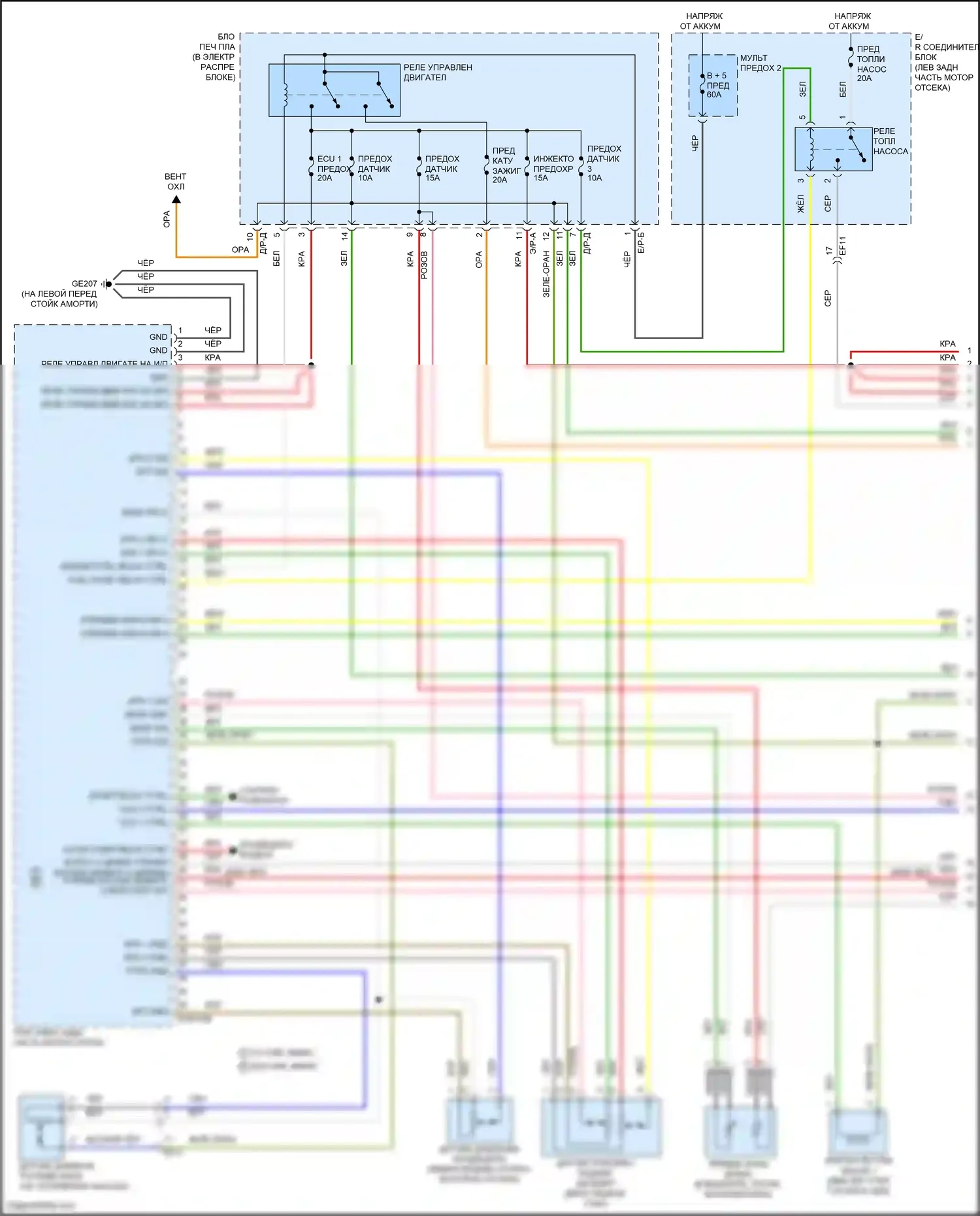 K3 Kia II рестайлинг (2021-2024): Электросхема двигателя 2.0l (1 из 7) 