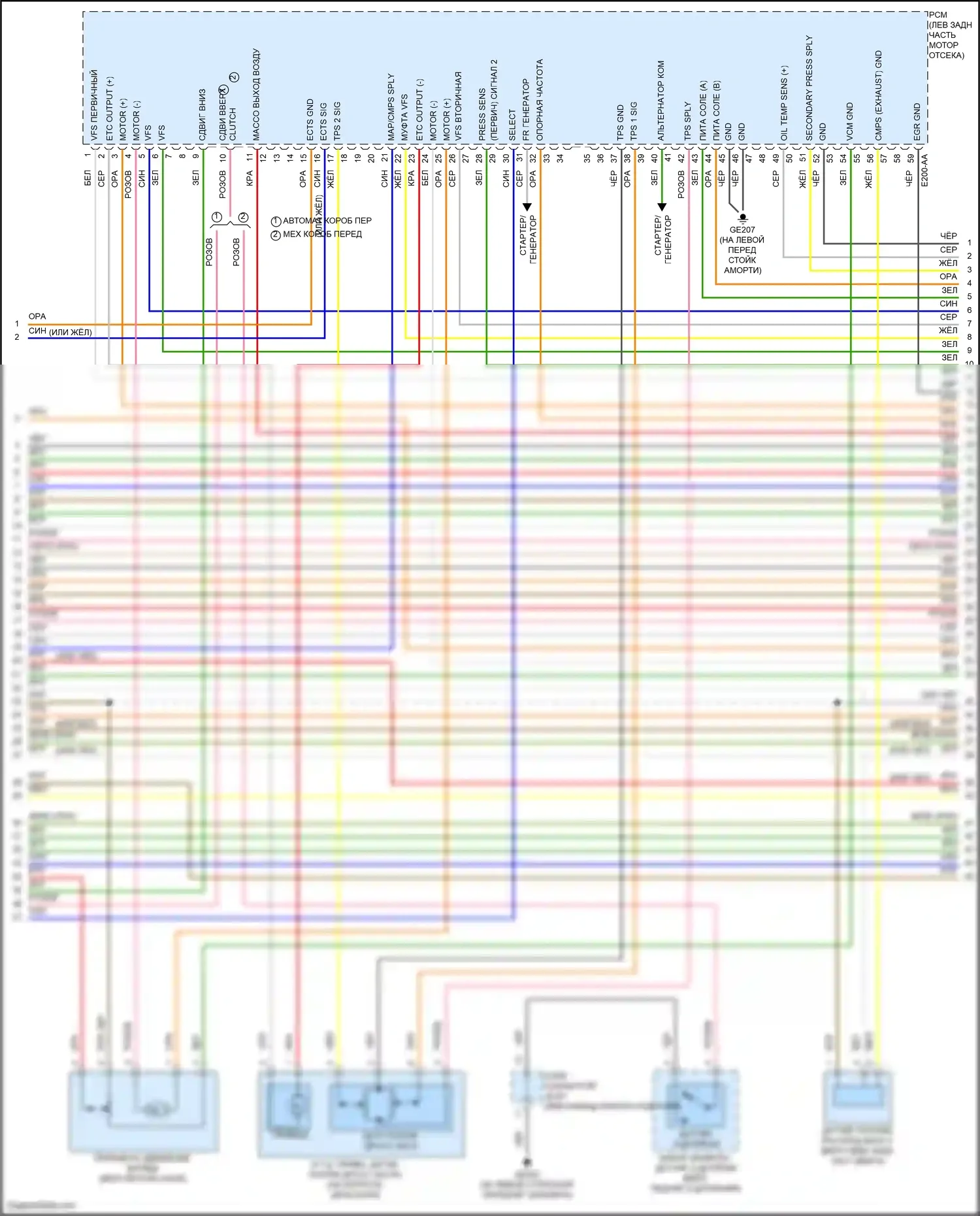 K3 Kia II рестайлинг (2021-2024): Электросхема двигателя 2.0l (5 из 7) 
