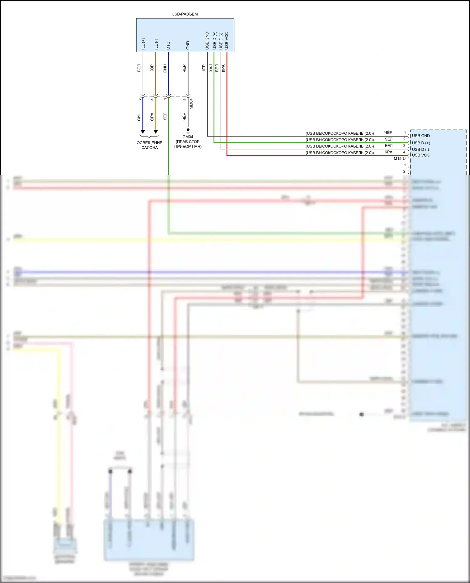 K3 Kia II рестайлинг (2021-2024): Электросхема навигации, с усилителем (4 из 4) 