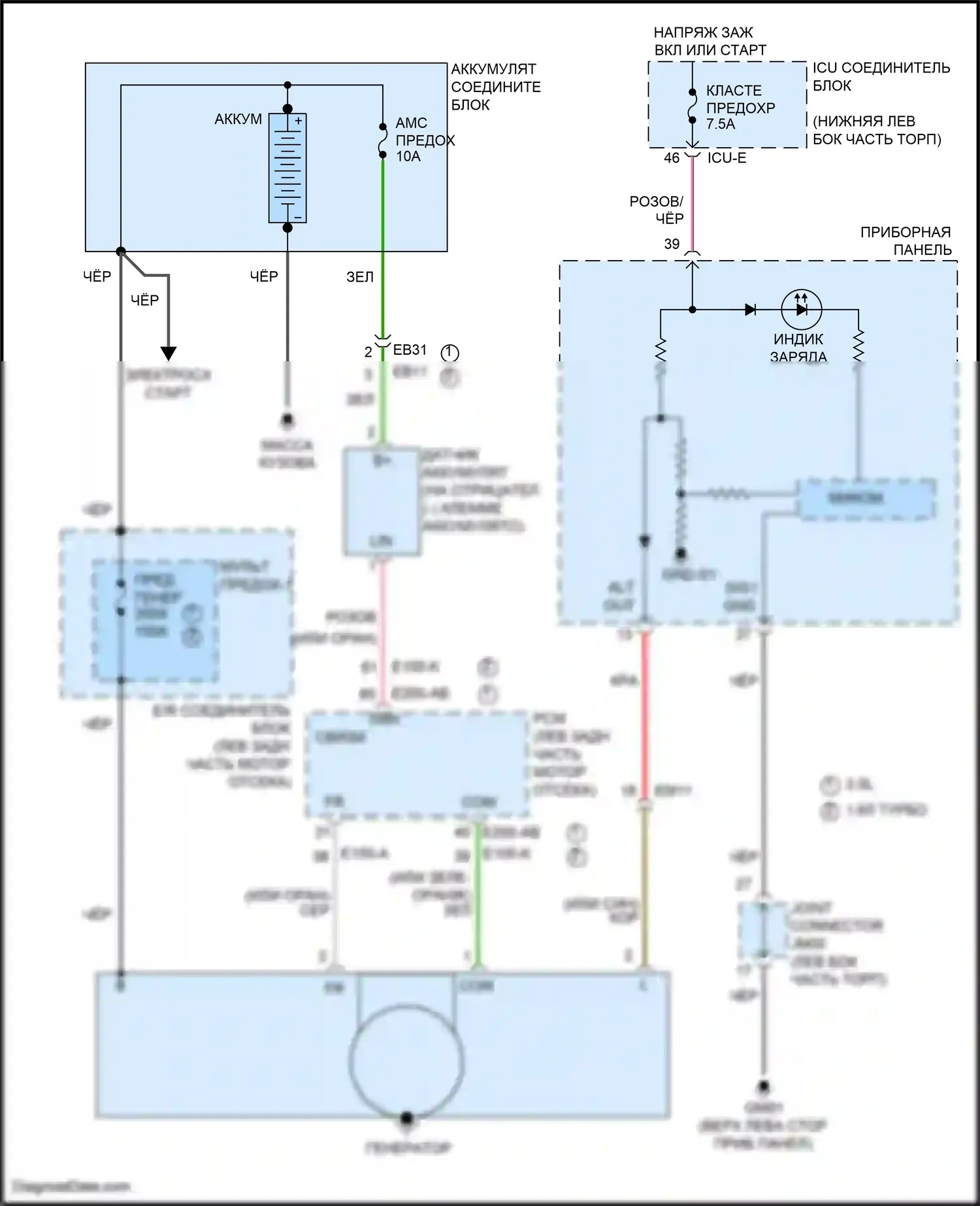 K3 Kia II рестайлинг (2021-2024): 1,6л турбо, электросхема генератора 