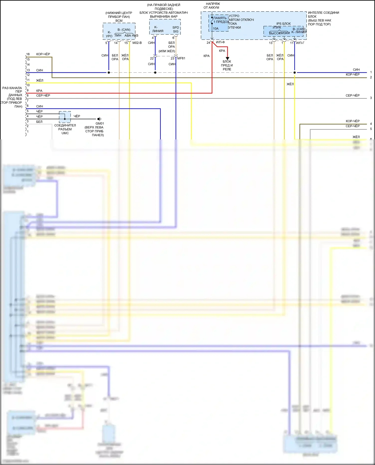 K5 Kia I рестайлинг (2013-2015): Can шина электросхема, гибридная (1 из 4) 