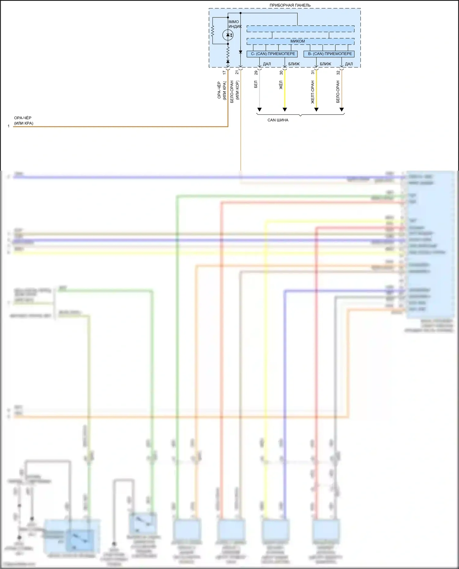 K5 Kia I рестайлинг (2013-2015): Электросхема иммобилайзера, с интеллектуальной системой ключей (3 из 3) 