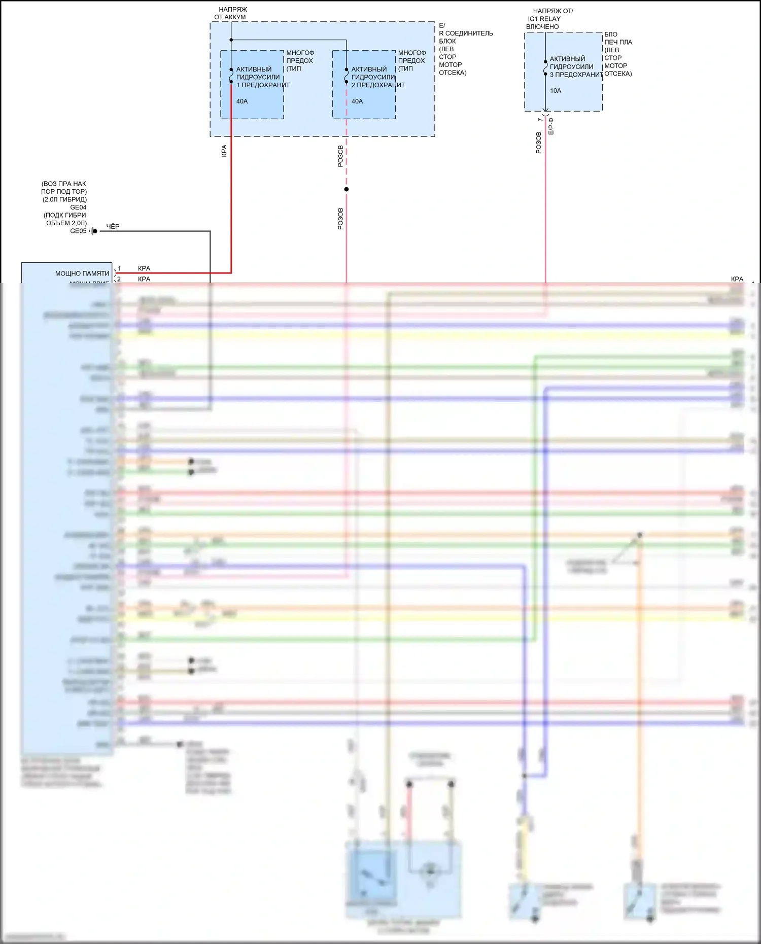 K5 Kia II (2015-2020): Антиблокировочная система abs электросхема, гибридная (1 из 3) 