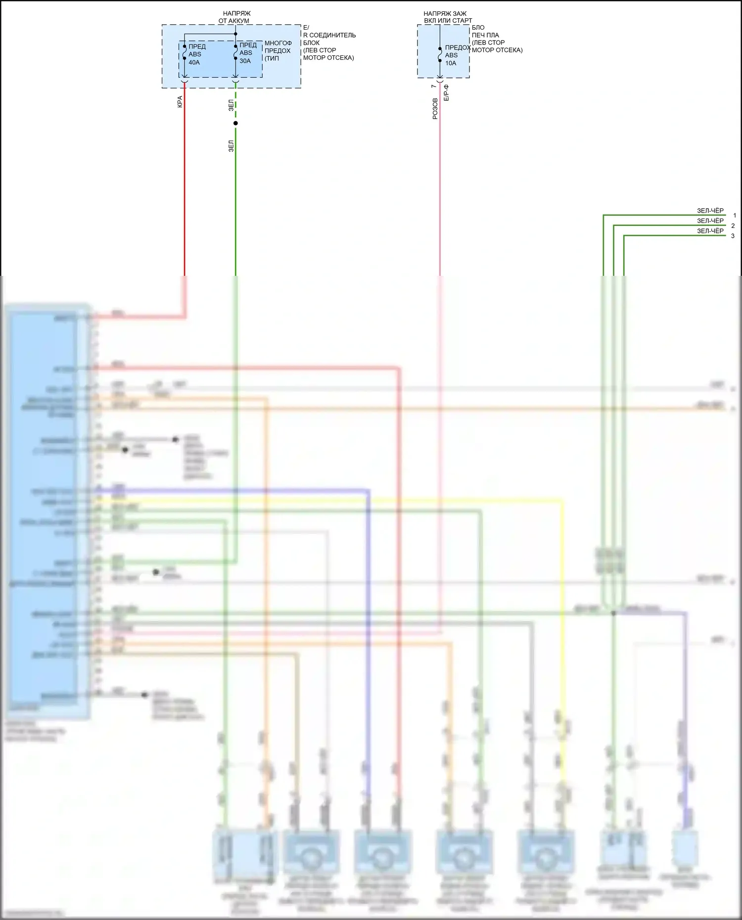 K5 Kia II (2015-2020): Антиблокировочная система abs электросхема, за исключением гибридной без epb (1 из 2) 