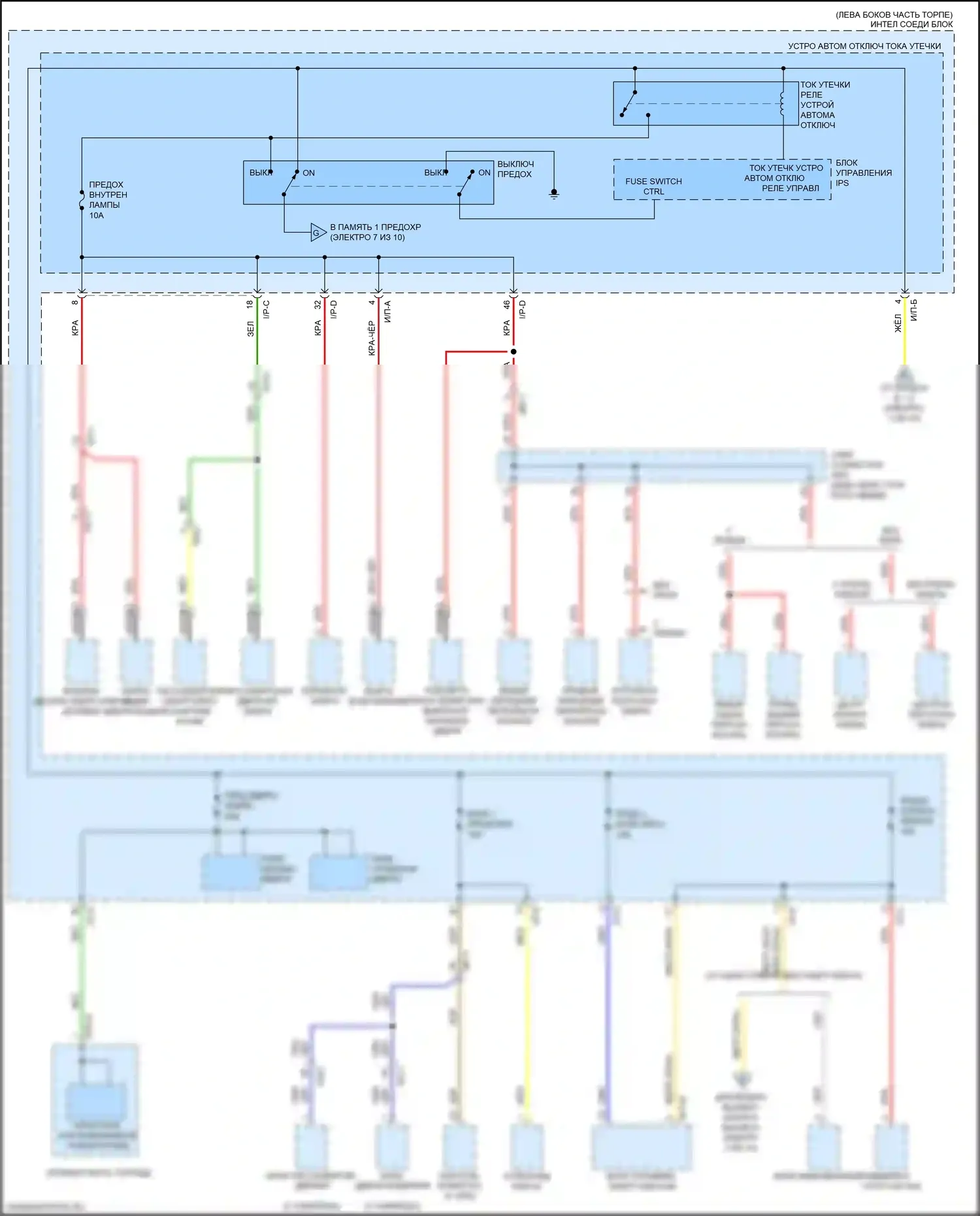 K5 Kia II (2015-2020): 1.6л турбо, электросхема блока предохранителей реле (6 из 10) 