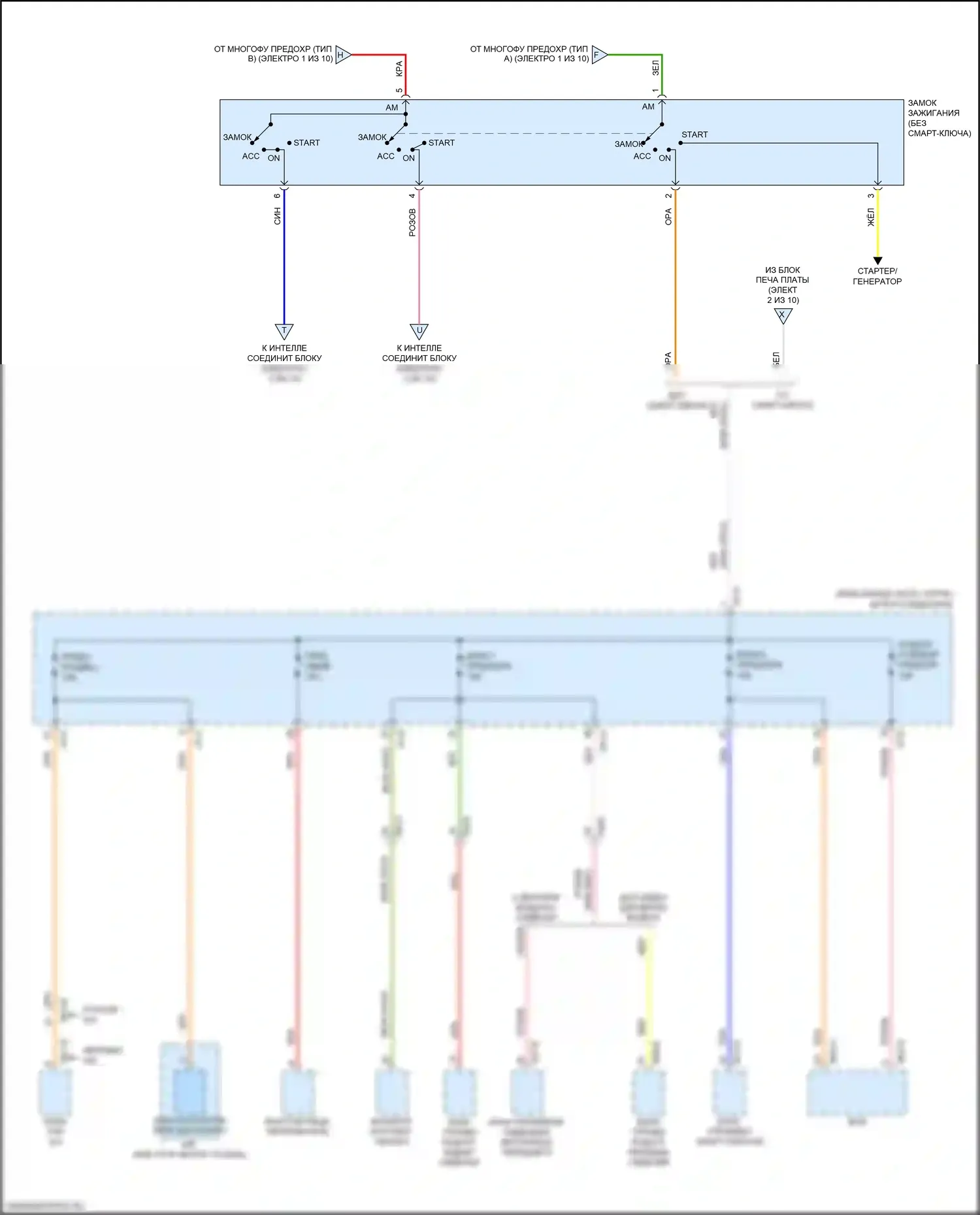 K5 Kia II (2015-2020): 1.6л турбо, электросхема блока предохранителей реле (9 из 10) 