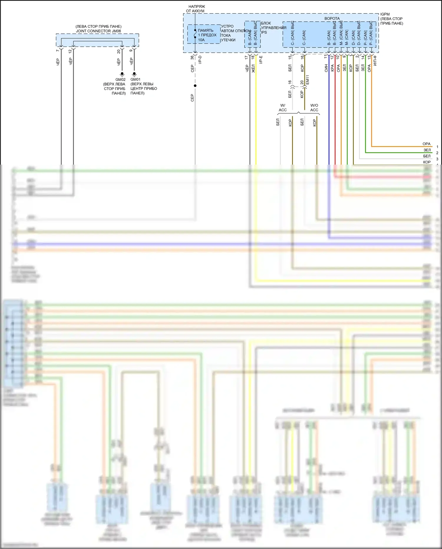 K5 Kia II (2015-2020): Can шина электросхема, гибридная (1 из 5) 