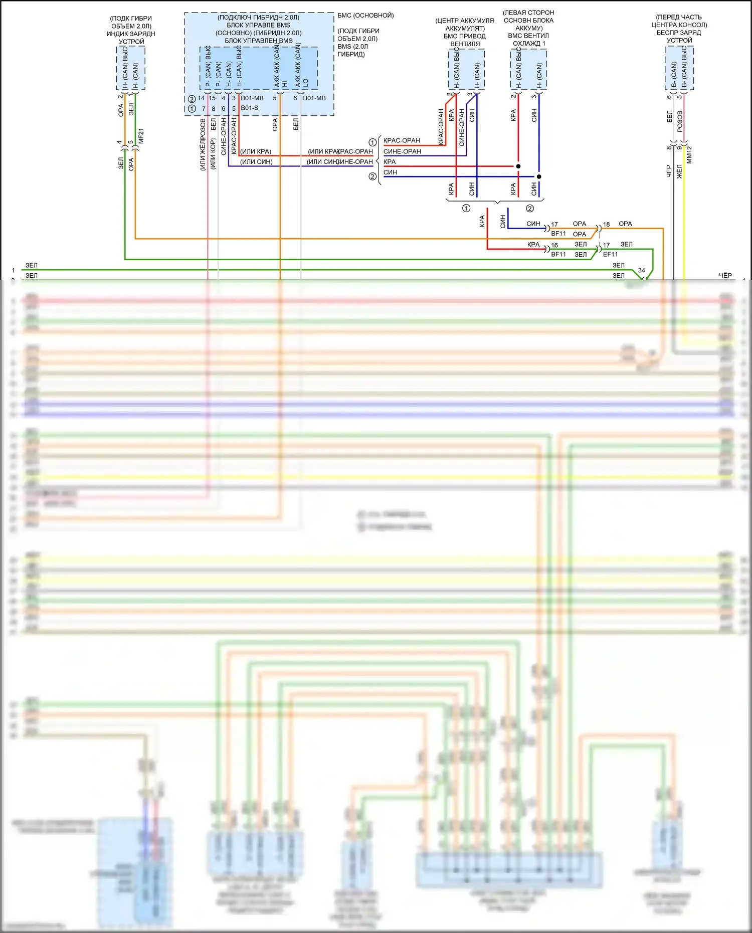 K5 Kia II (2015-2020): Can шина электросхема, гибридная (3 из 5) 