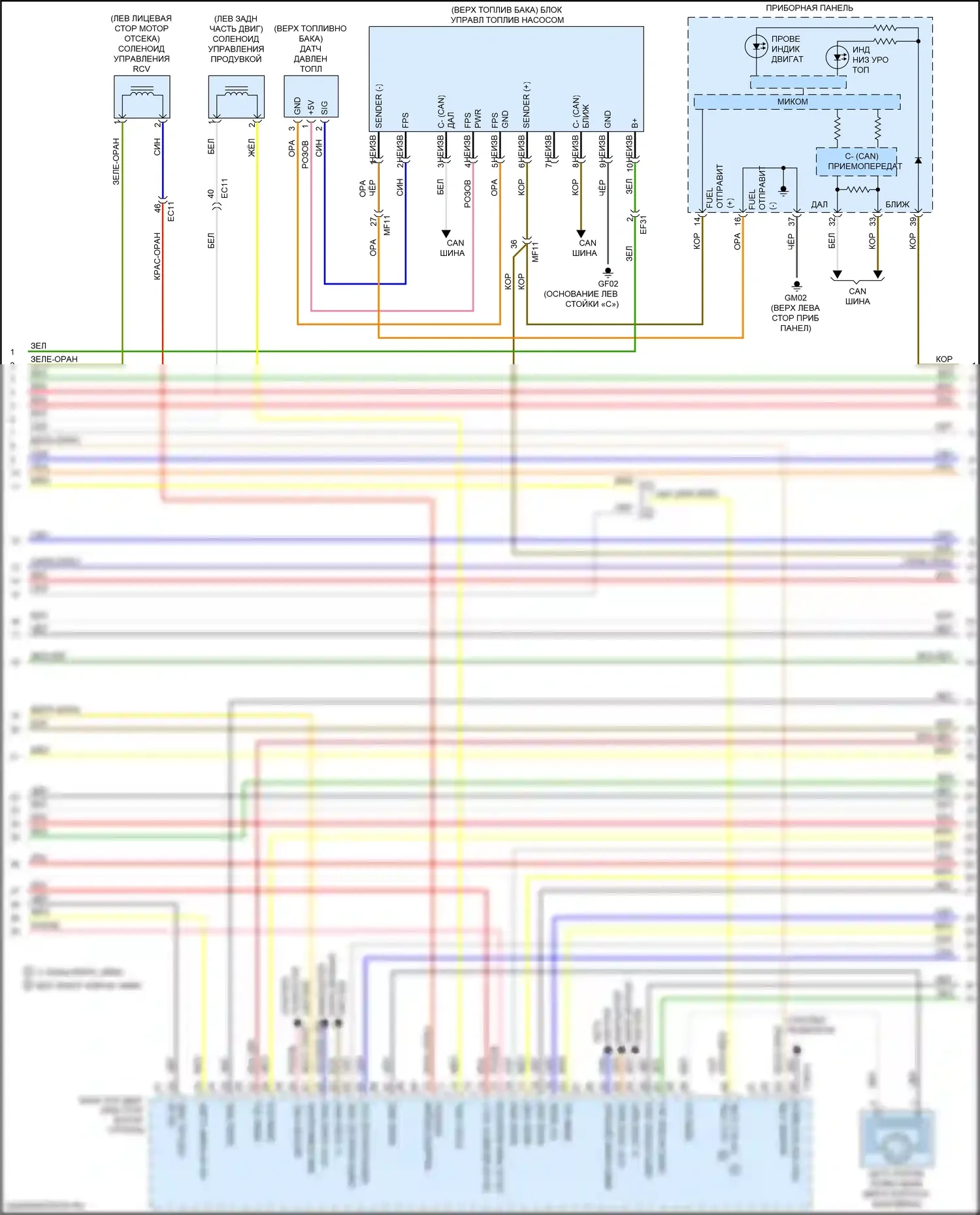 K5 Kia II (2015-2020): Электросхема двигателя 1,6л турбо (3 из 5) 