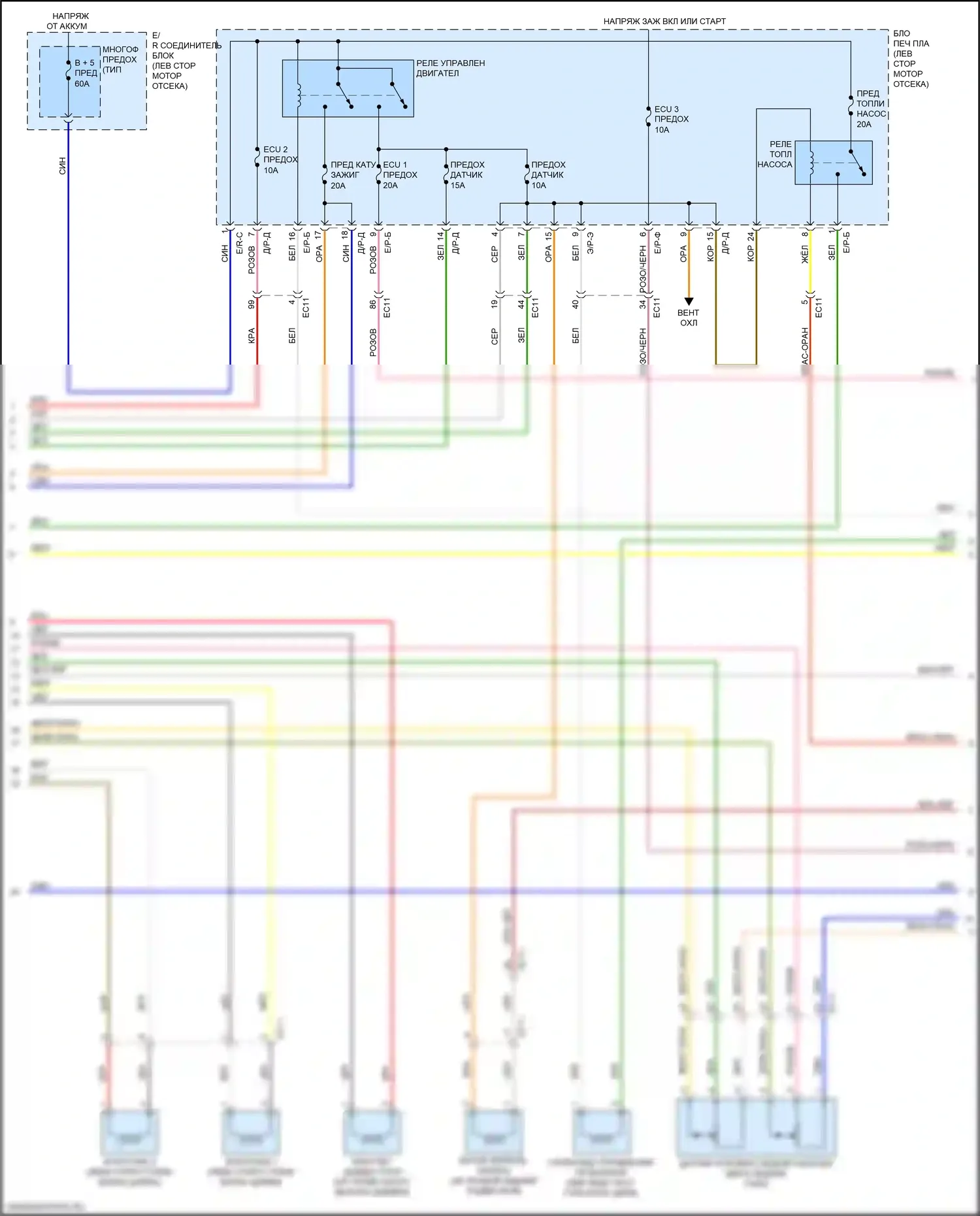 K5 Kia II (2015-2020): Электросхема двигателя 2.4л (5 из 6) 