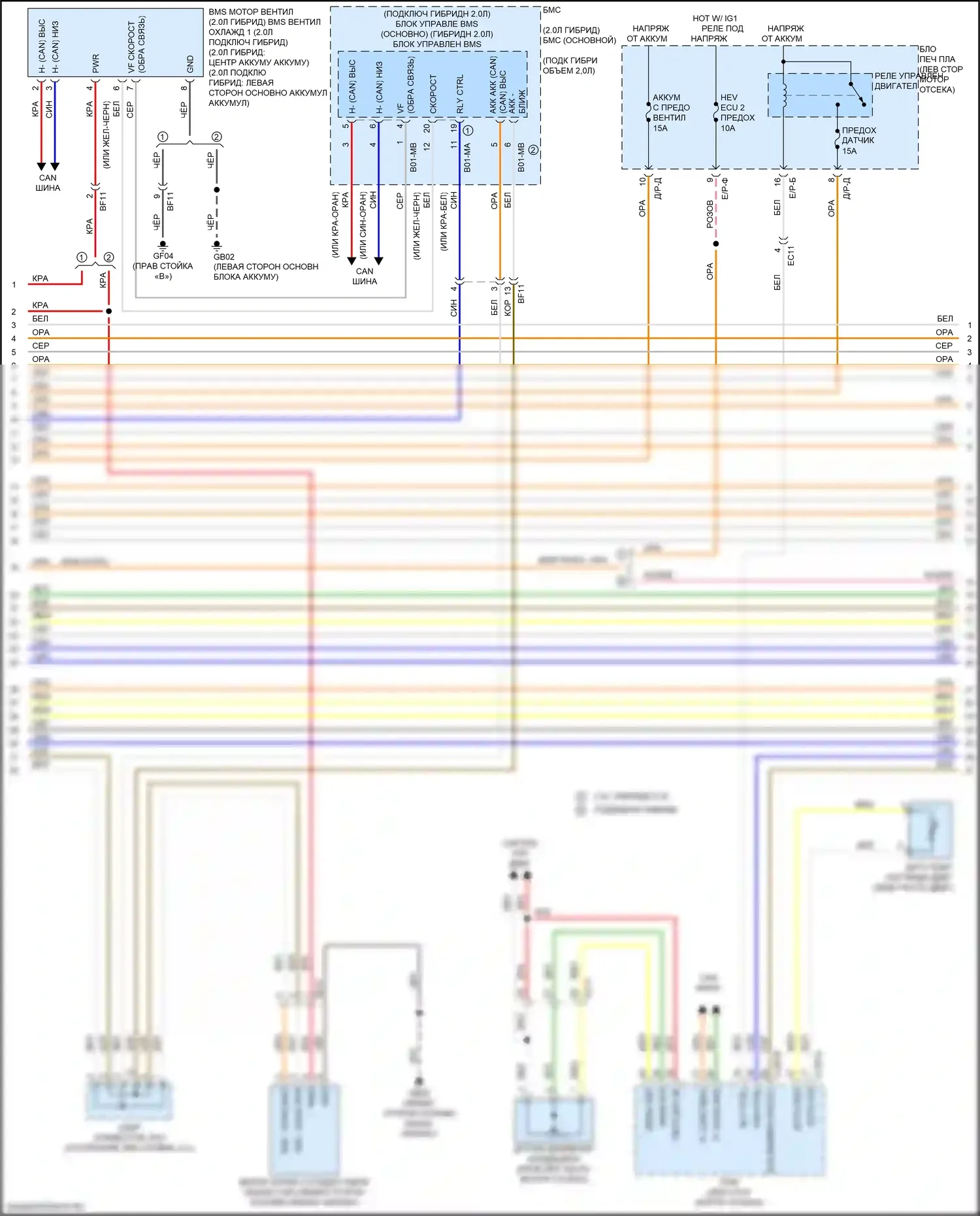 K5 Kia II (2015-2020): Электросхема климат контроля, гибрид (3 из 5) 