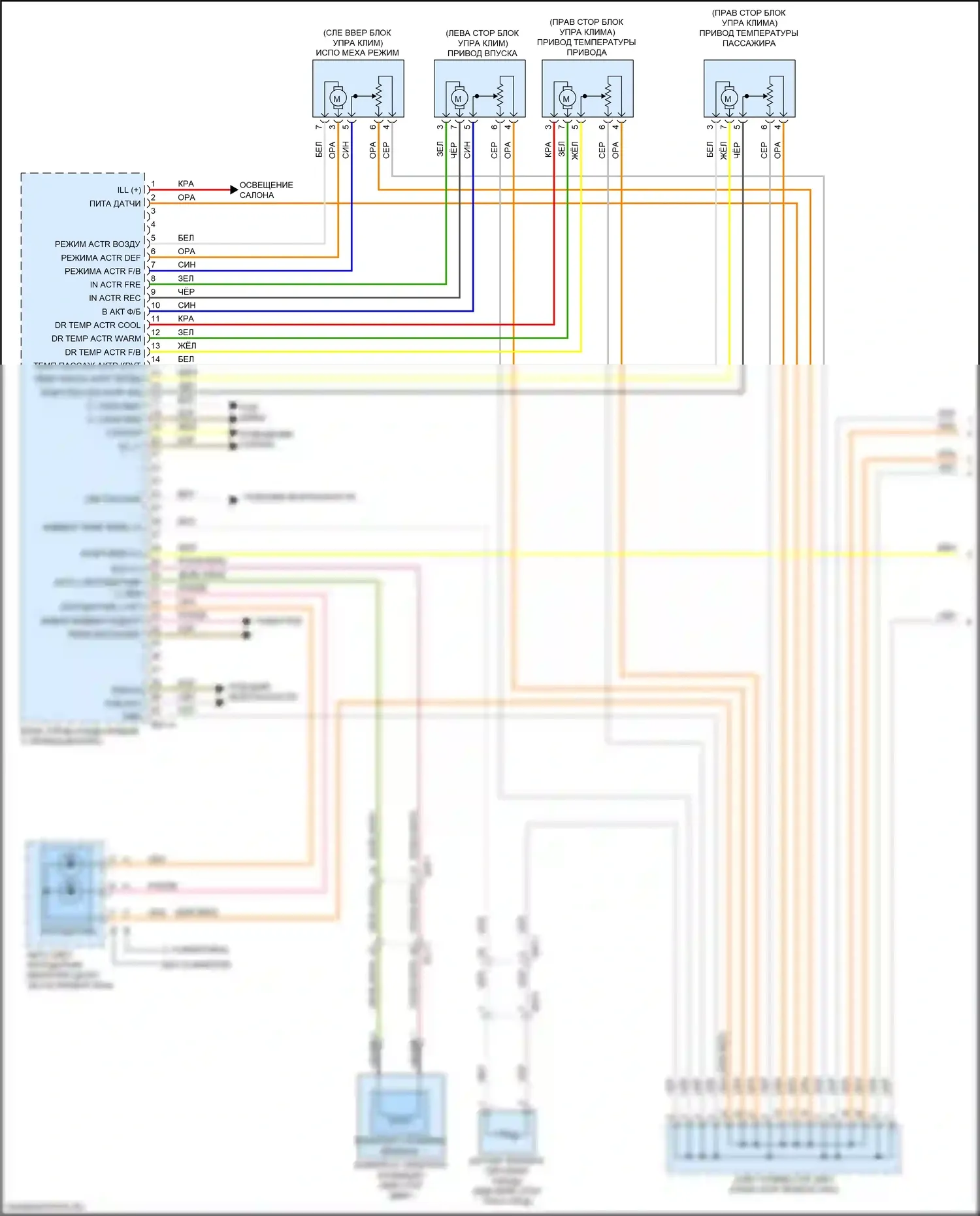 K5 Kia II (2015-2020): Электросхема климат контроля, кроме гибридного (1 из 3) 