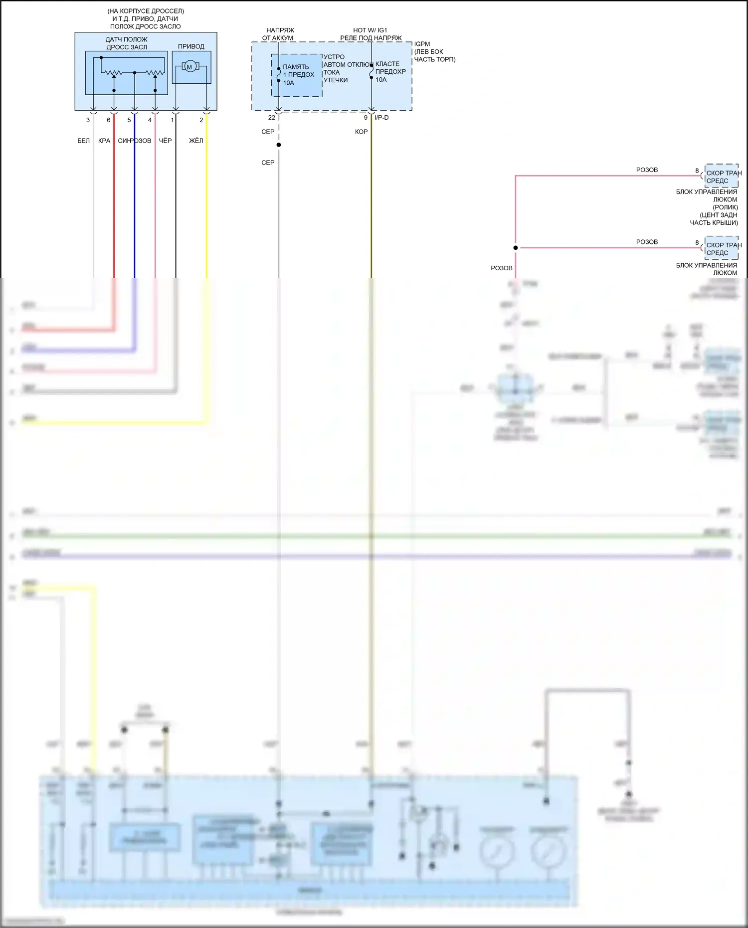 K5 Kia II (2015-2020): Электросхема круиз-контроля, гибридная (2 из 3) 