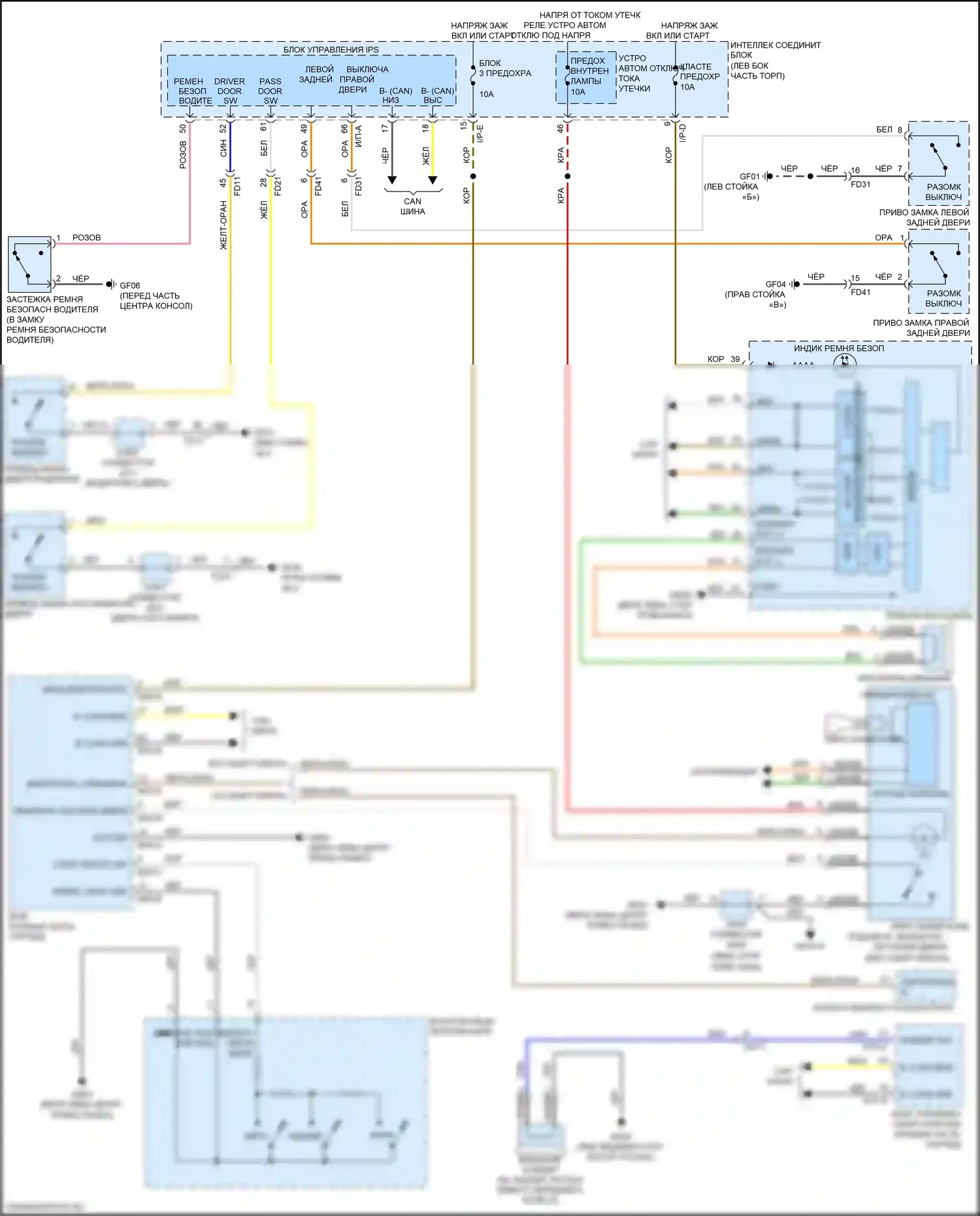 K5 Kia II (2015-2020): Электросхема, кроме гибридной 