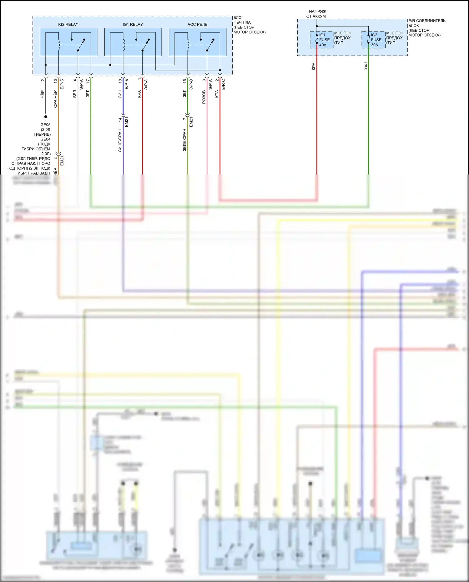 K5 Kia II (2015-2020): Электросхема иммобилайзера, гибрид (2 из 3) 