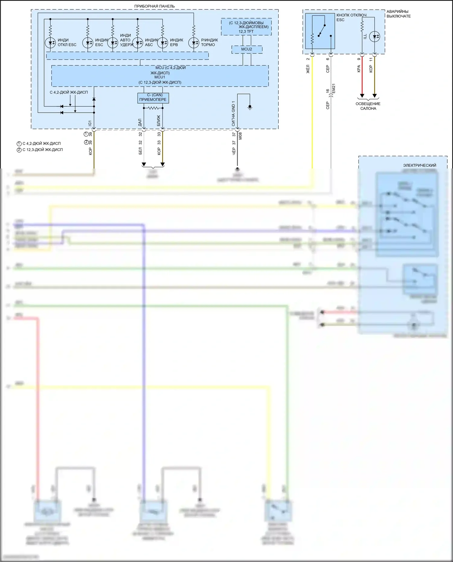 K5 Kia III рестайлинг (2023-2024): Антиблокировочная система abs электросхема (3 из 3) 