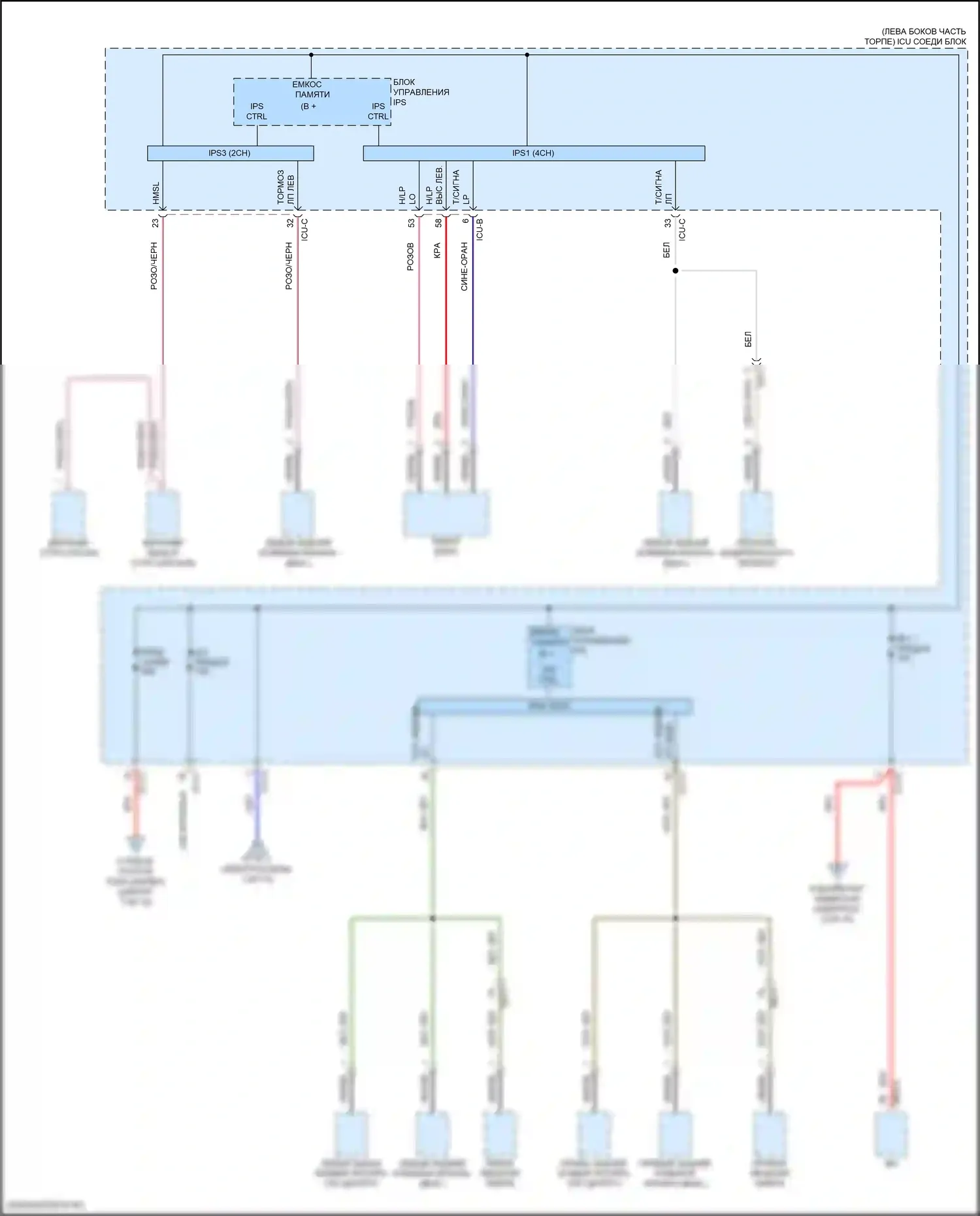 K5 Kia III рестайлинг (2023-2024): Электросхема блока предохранителей реле (2 из 10) 