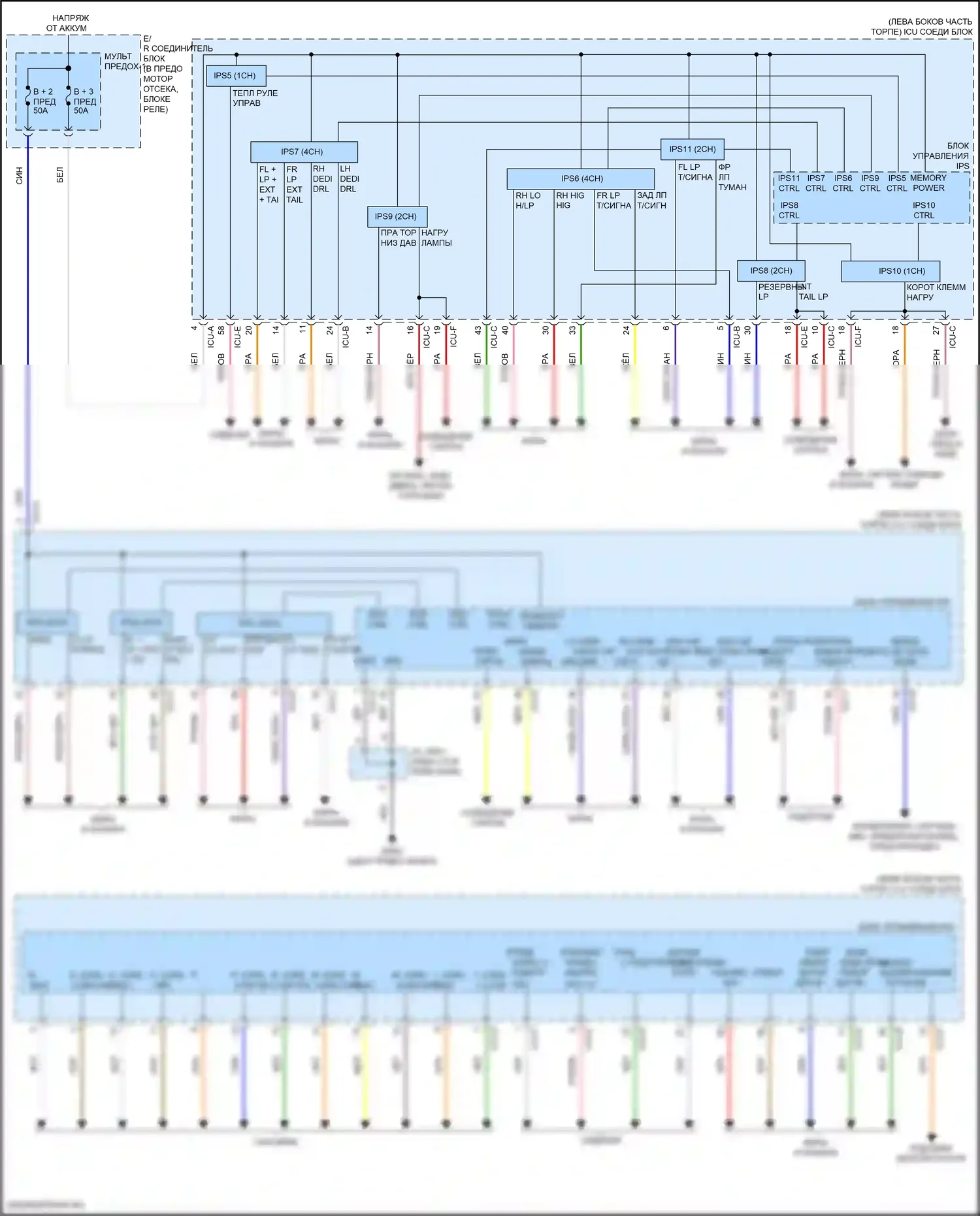 K5 Kia III рестайлинг (2023-2024): Электросхема блока управления ips (2 из 2) 